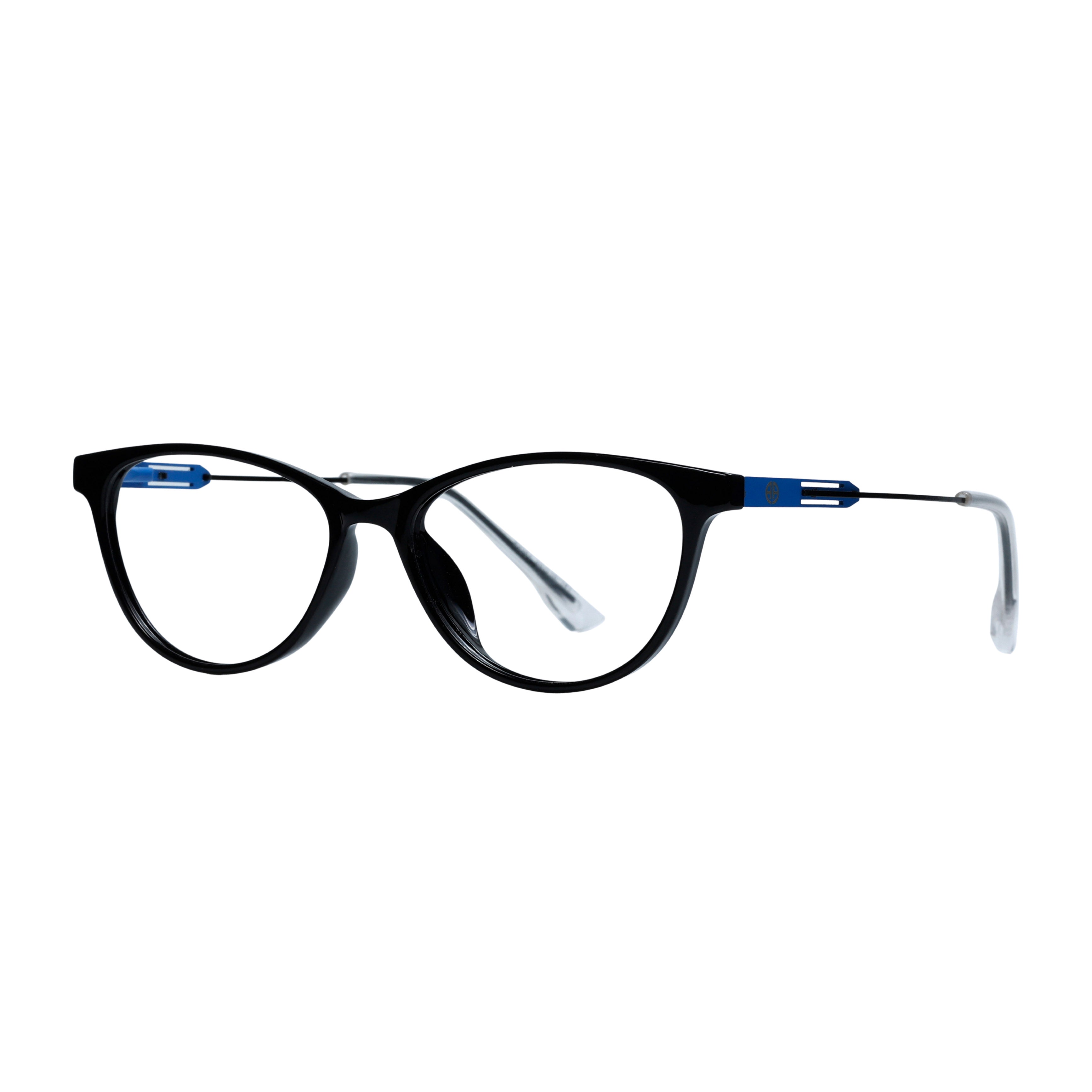 Black & Blue Cat Eye Full Rim