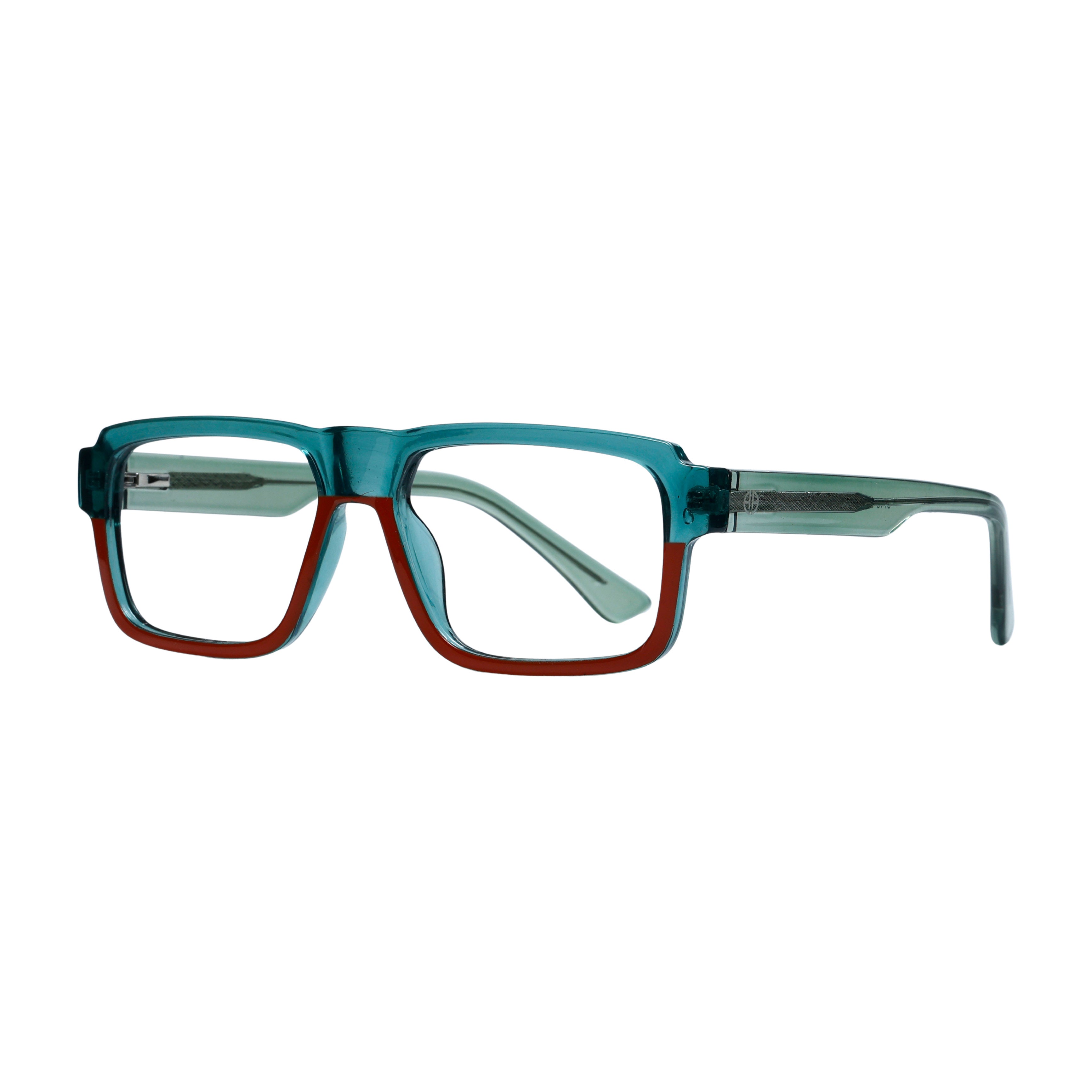 Green & Red Rectangle Full Rim