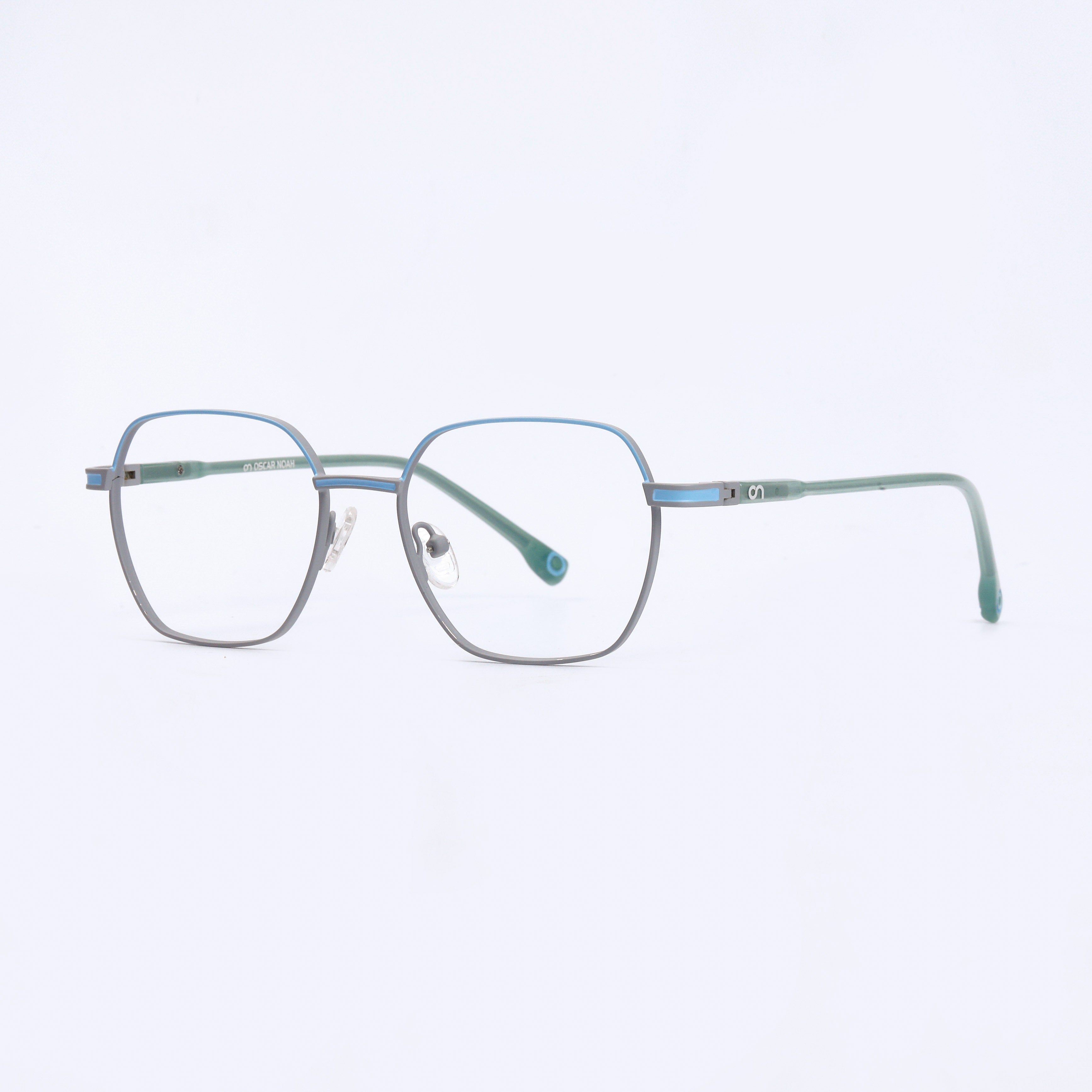 Sky Blue & Grey Full Rim Square