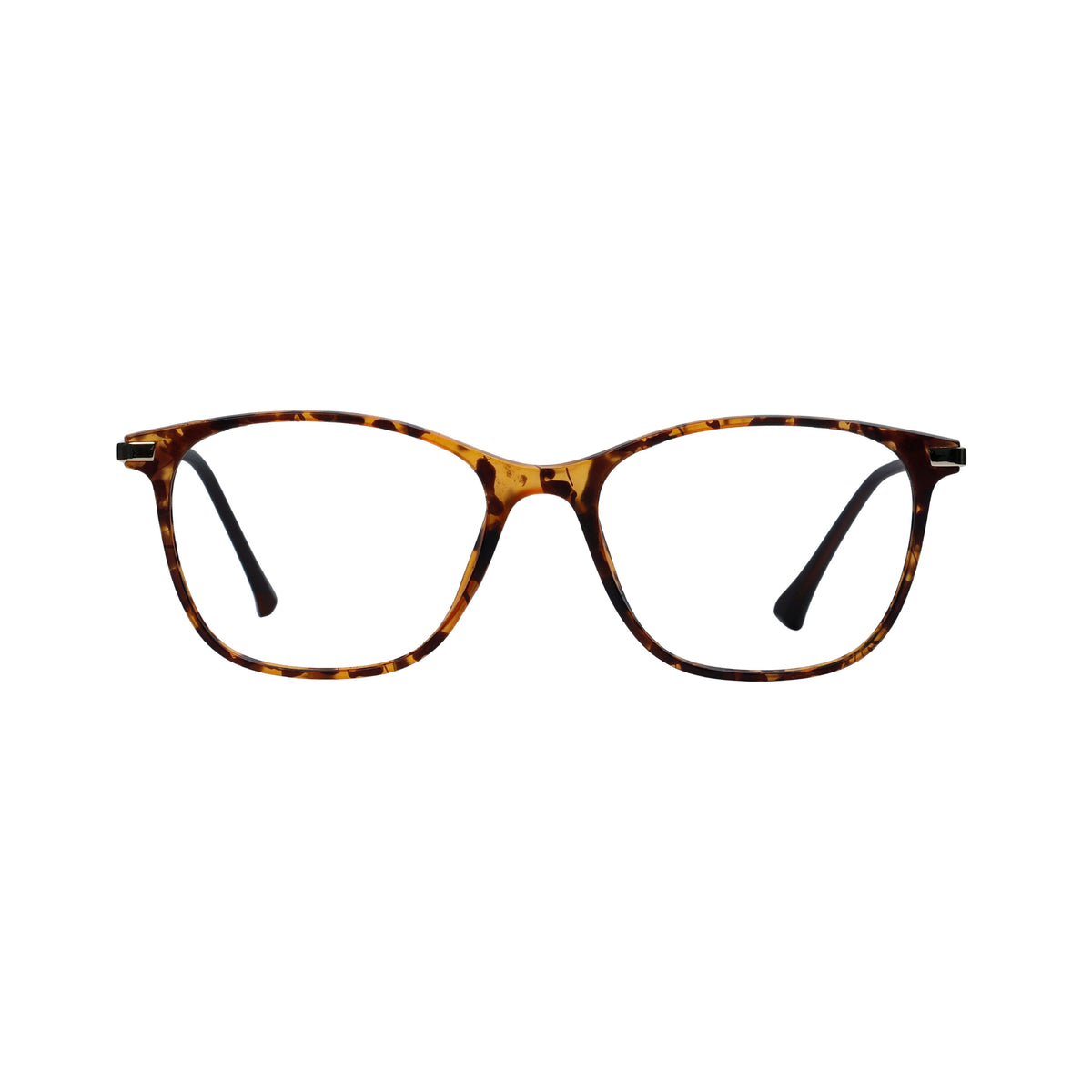 Andrew Adam AA E867 Brown & Golden Cat Eye eyeglasses - front view