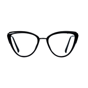 Andrew Adam AA E87105 Black & Grey Cat Eye eyeglasses - front view