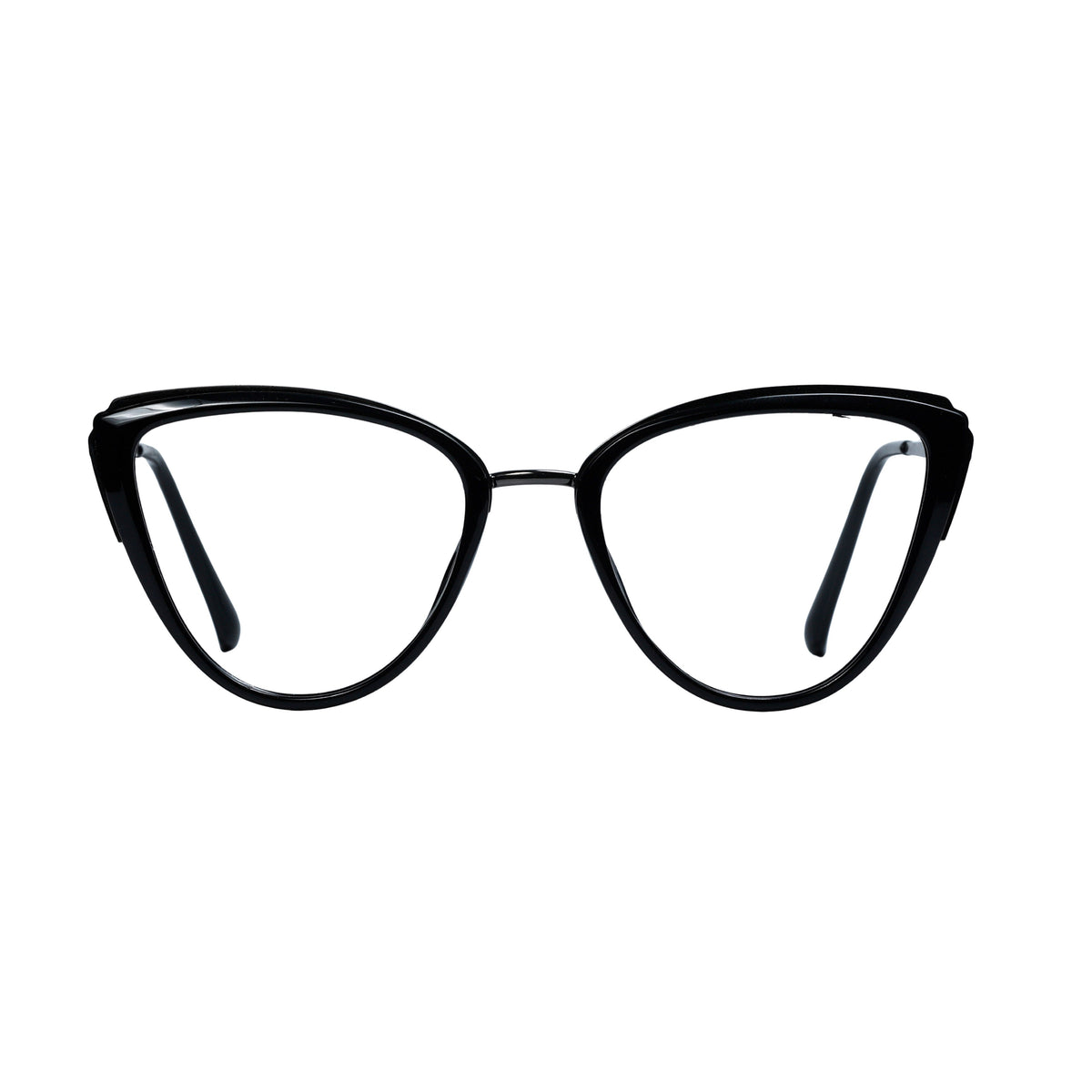 Andrew Adam AA E87105 Black & Grey Cat Eye eyeglasses - front view