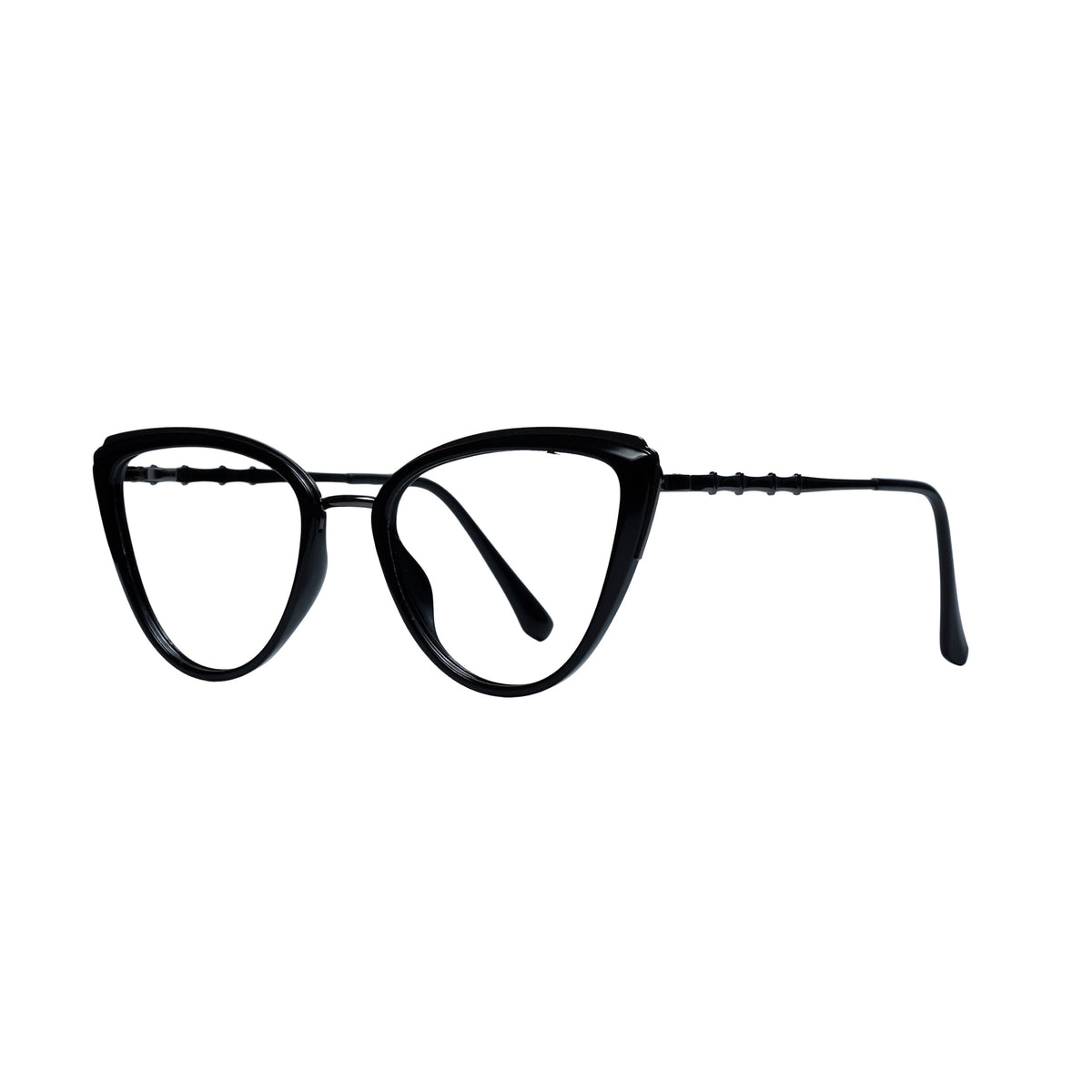 Andrew Adam AA E87105 Black & Grey Cat Eye eyeglasses - angled view