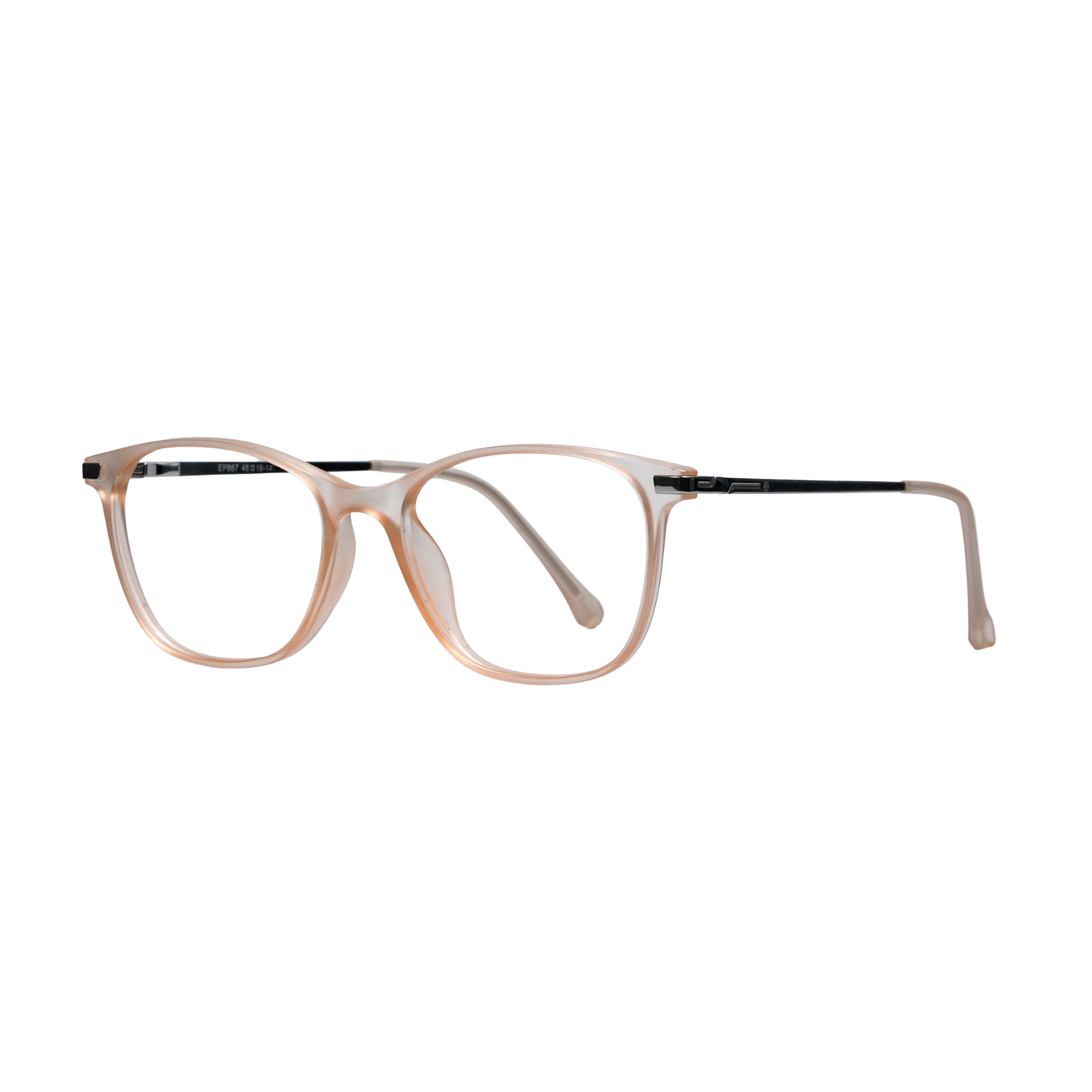 Orange & Silver Cat Eye Full Rim