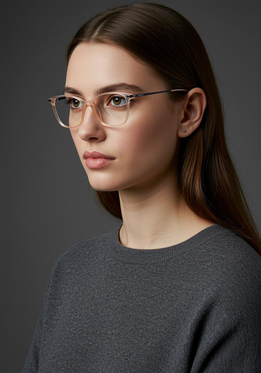 Orange & Silver Cat Eye Full Rim