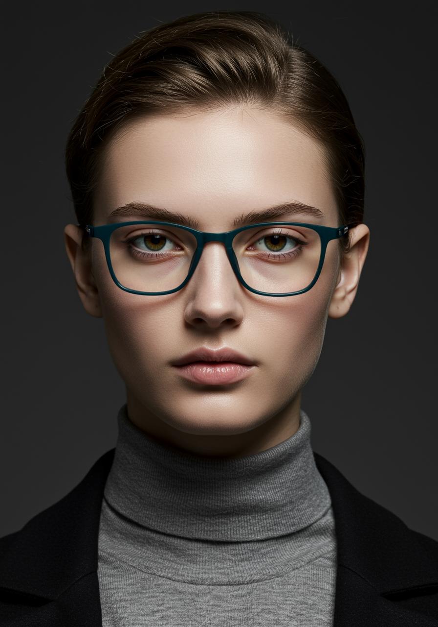 Green Rectangle Full Rim