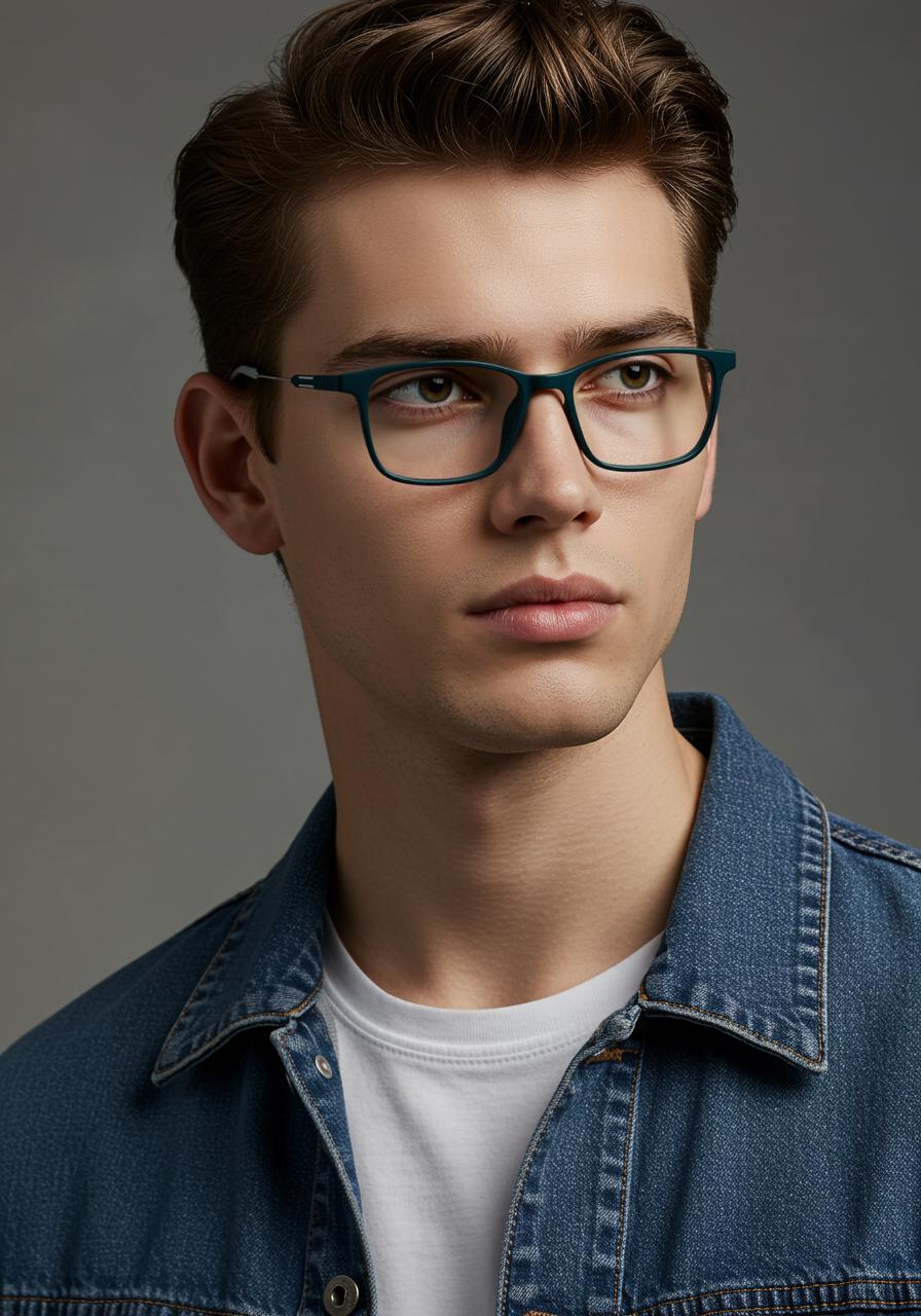 Green Rectangle Full Rim
