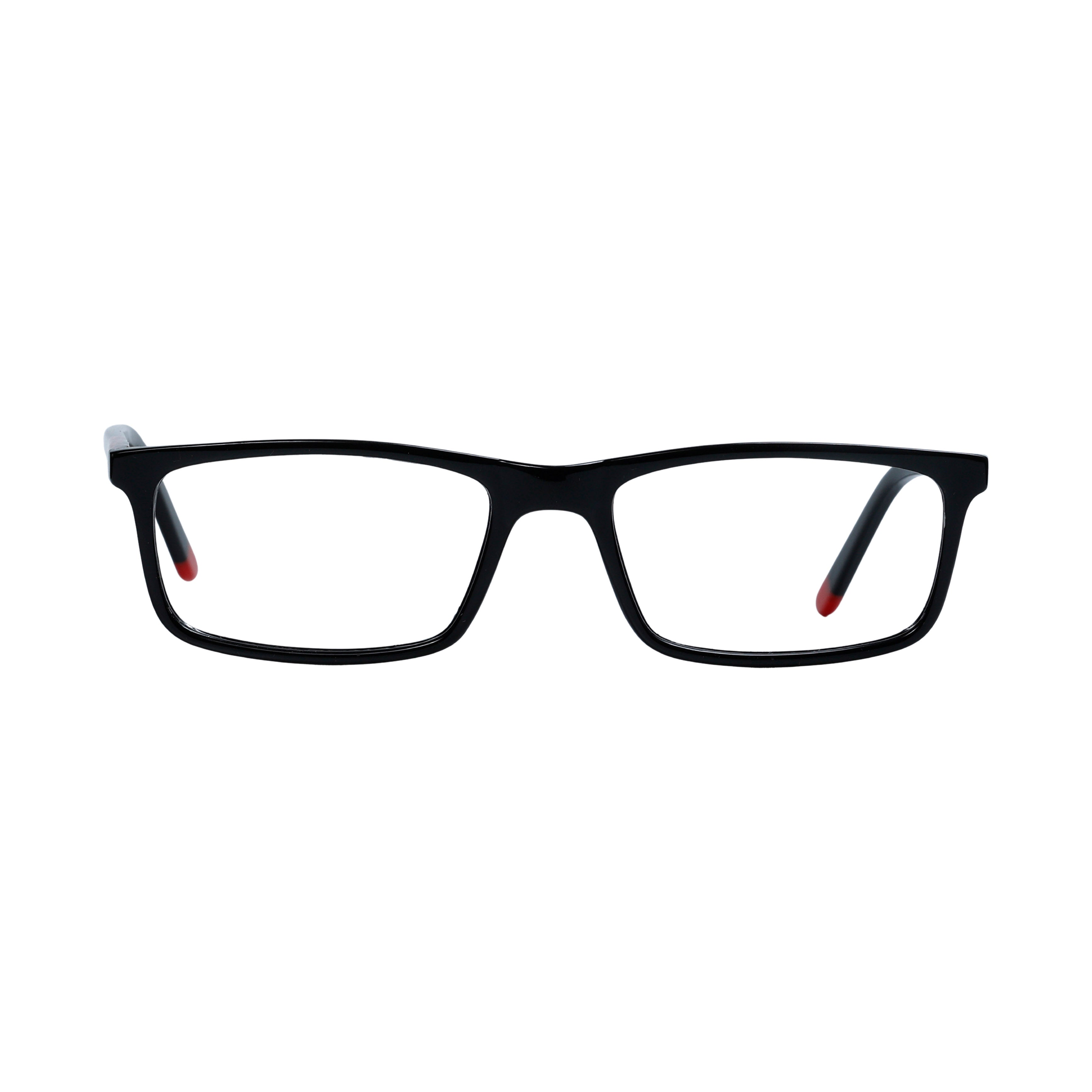 Black & Red Rectangle Full Rim