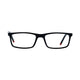 Black & Red Rectangle Full Rim