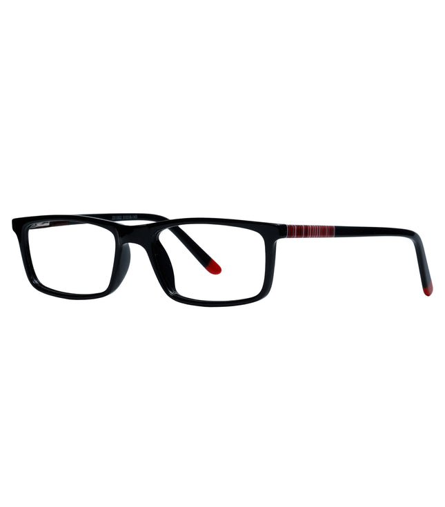 Black & Red Rectangle Full Rim
