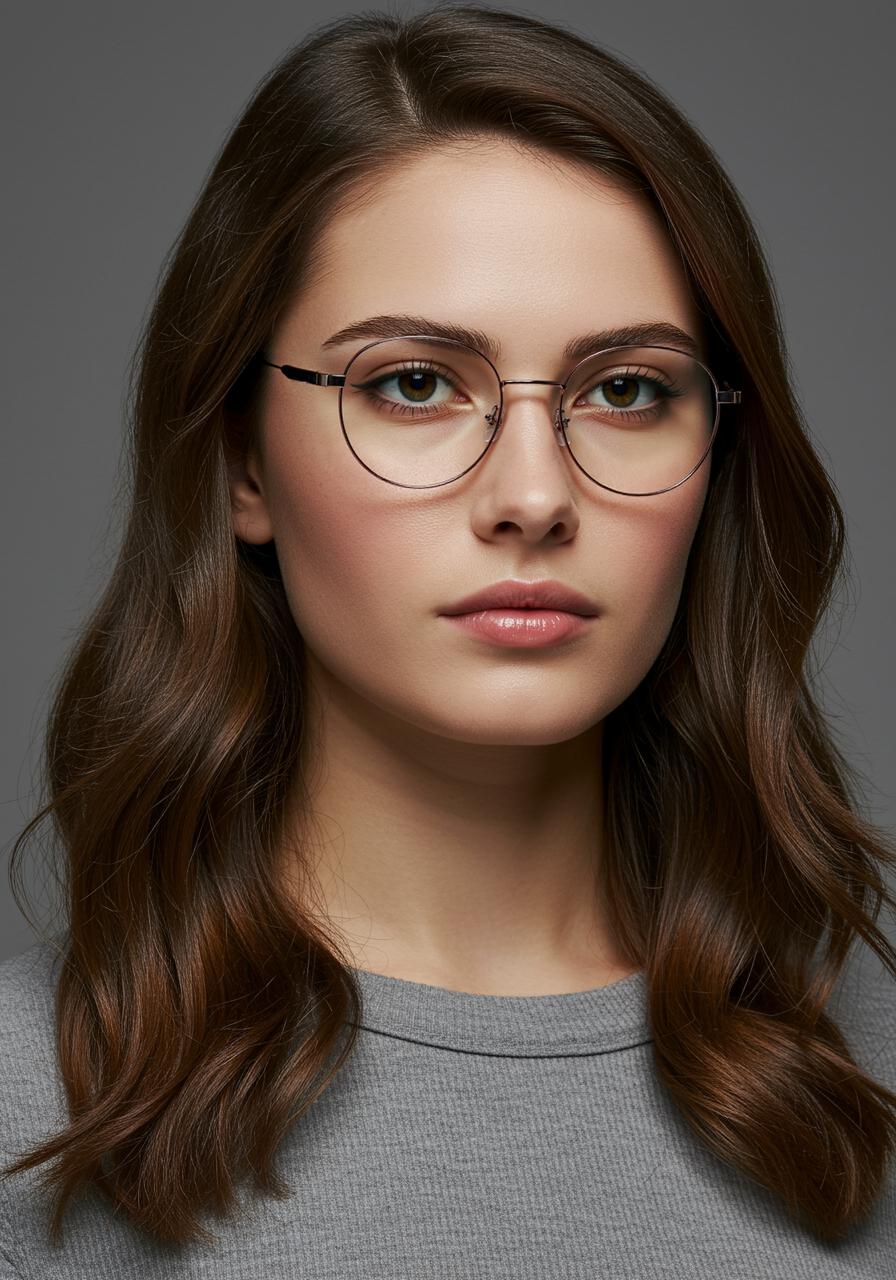 Golden & Pink Round Full Rim