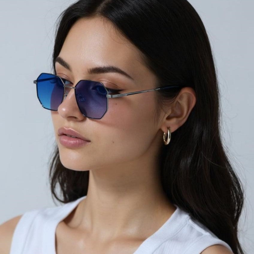 Blue & Silver Aviator Full Rim