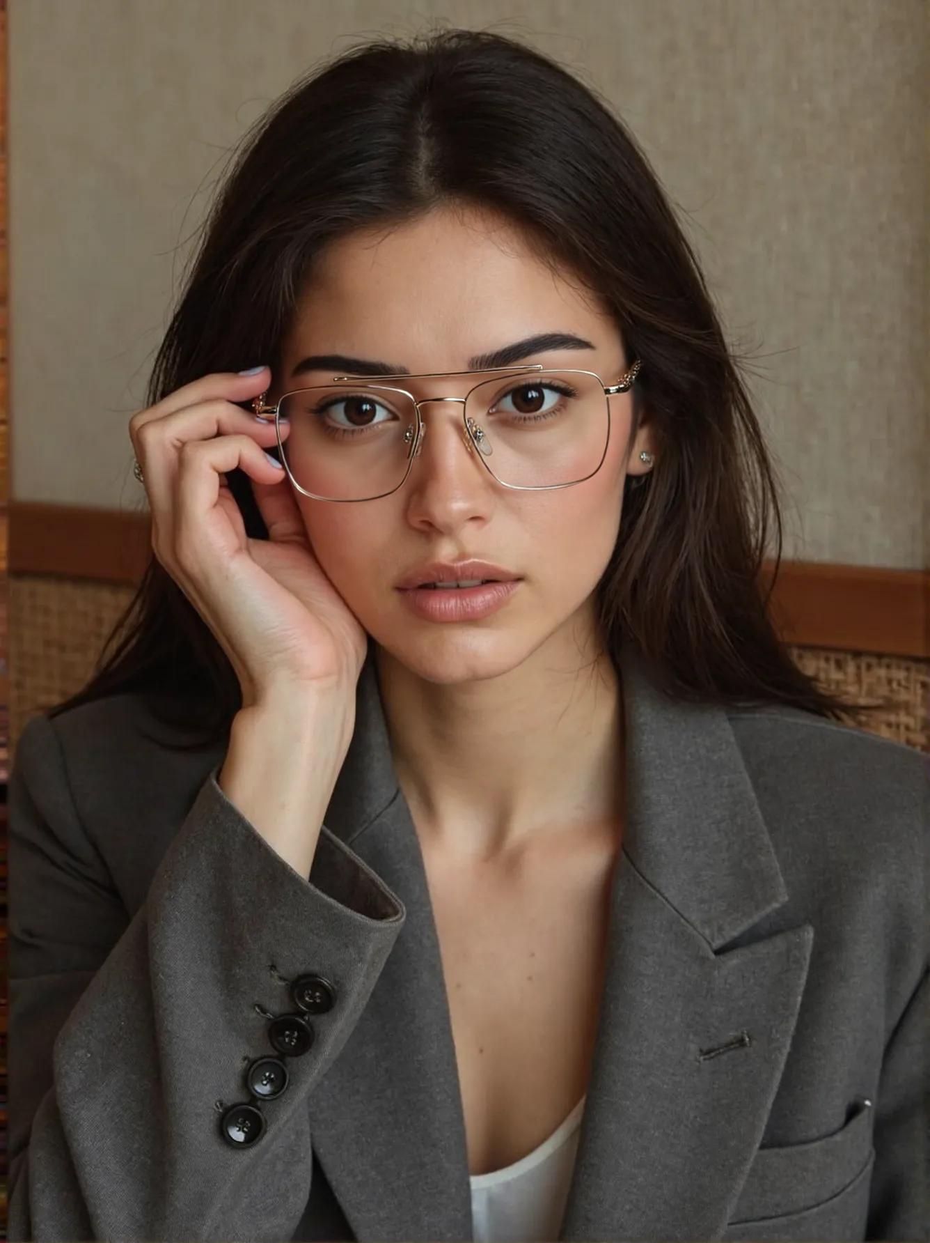 Golden Brown Square Full Rim