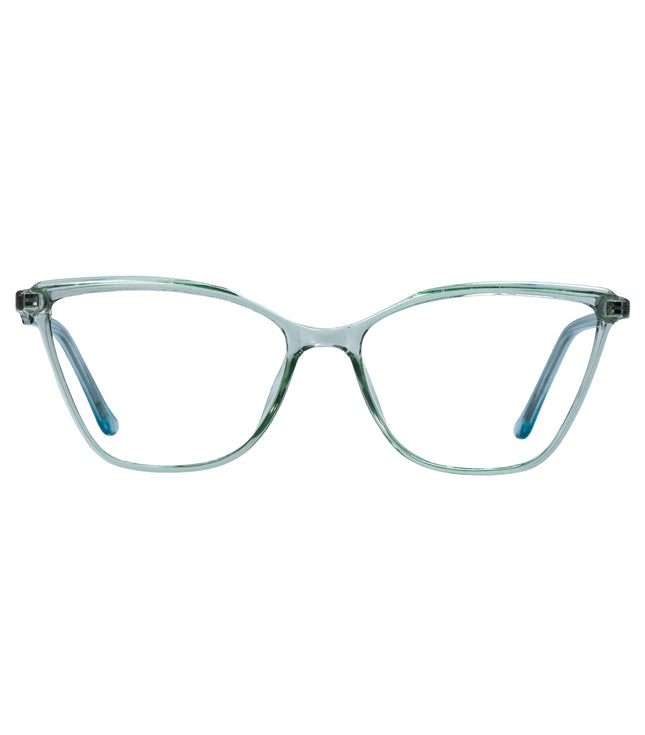 Transparent Green Cat Eye Full Rim