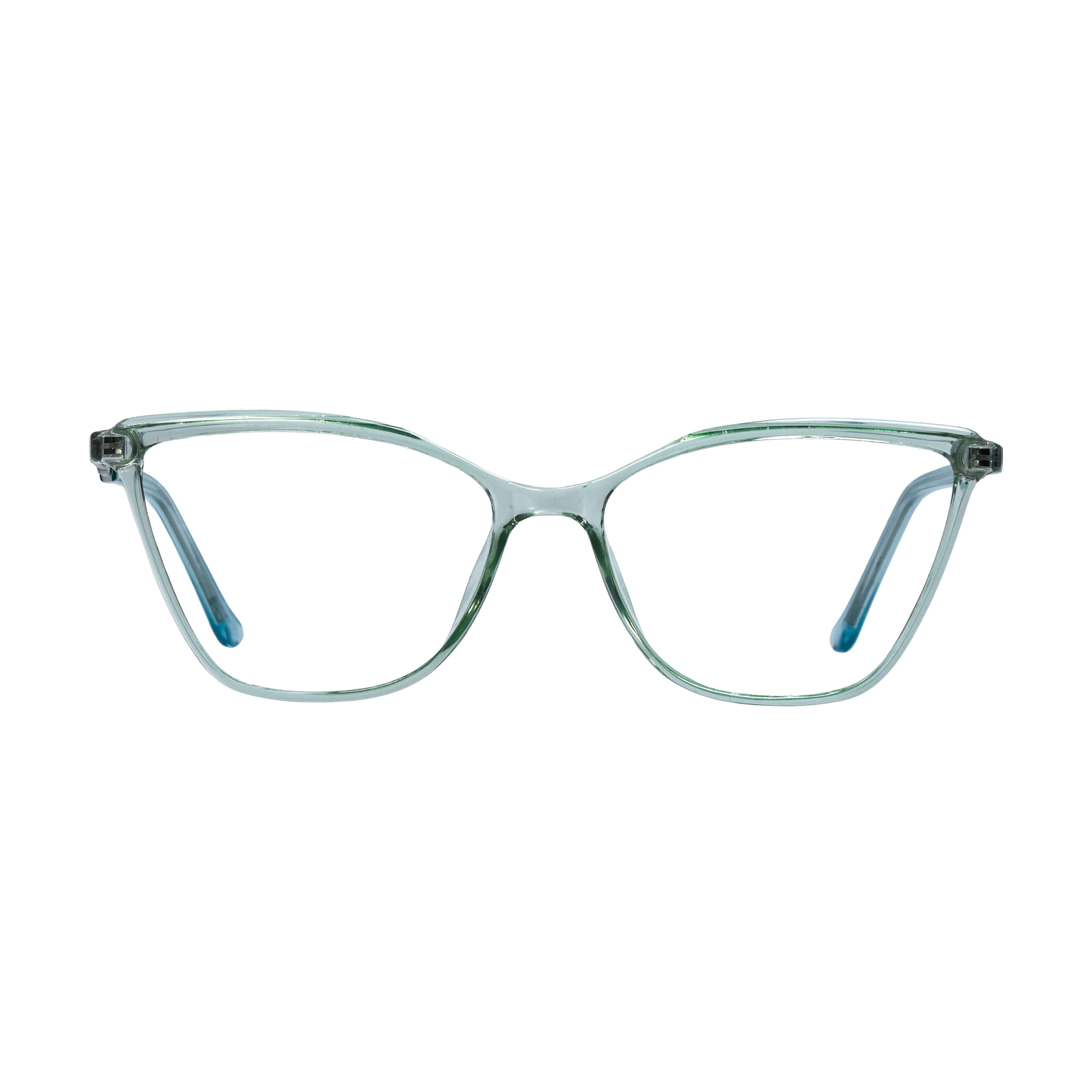 Transparent Green Cat Eye Full Rim