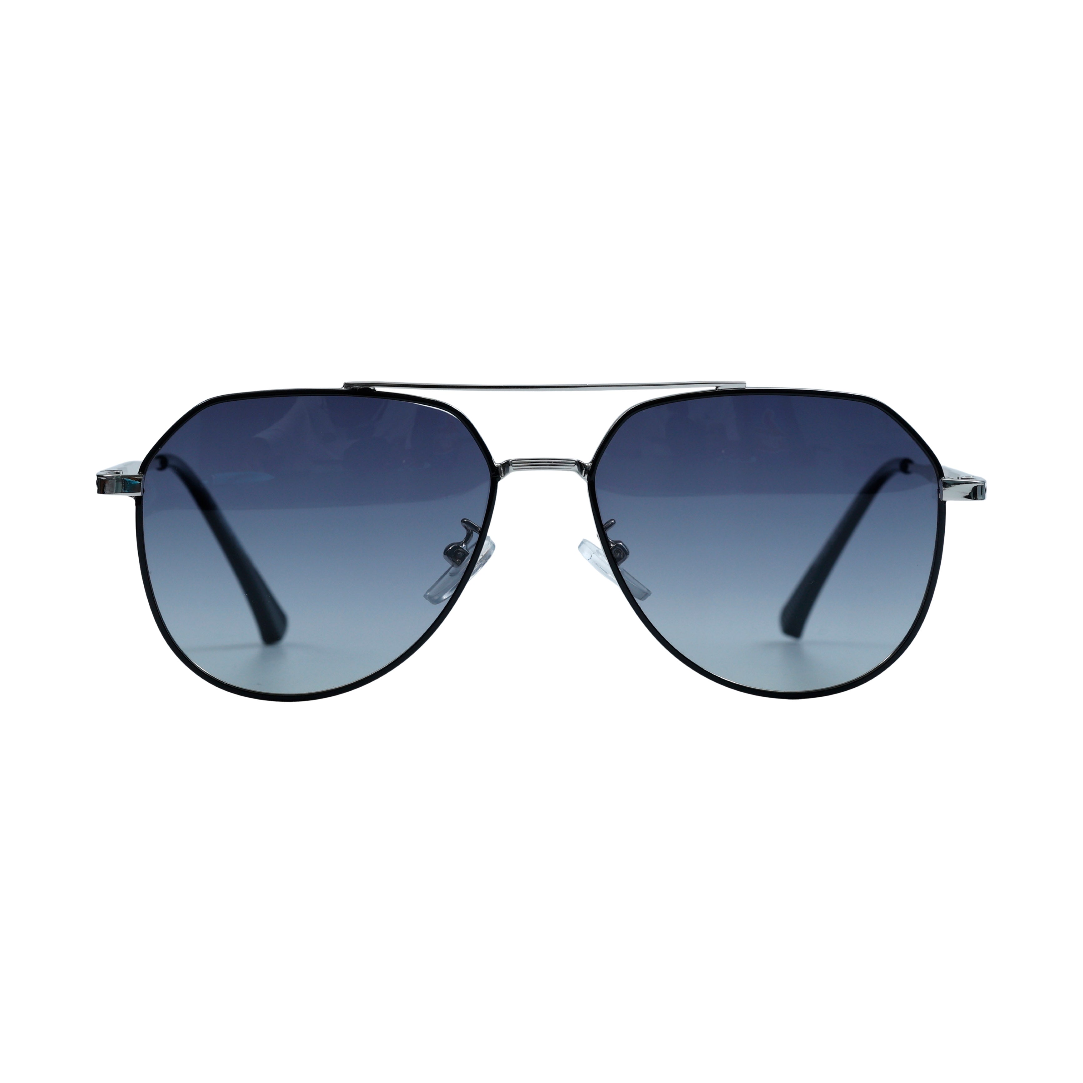Silver & Black Aviator Full Rim