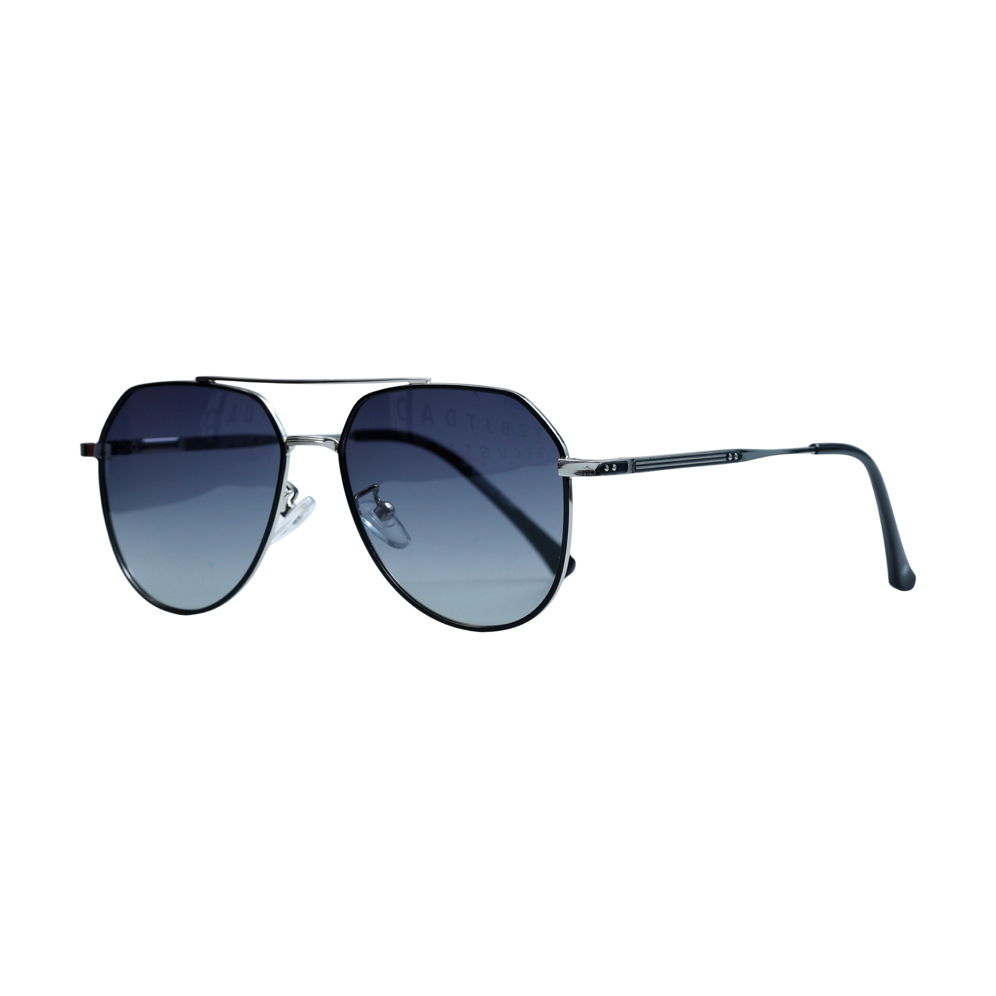 Silver & Black Aviator Full Rim
