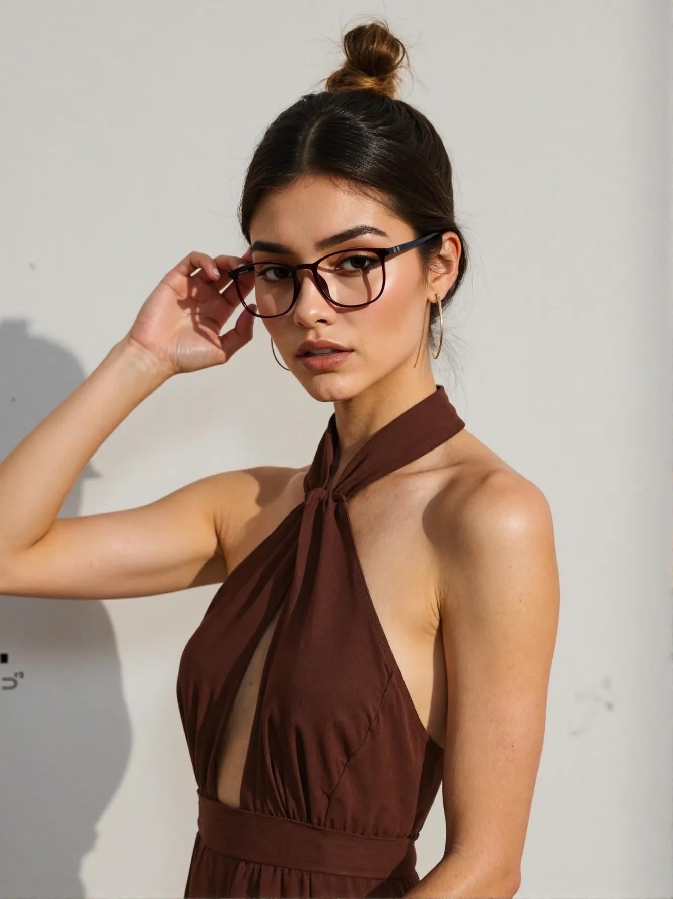 Brown Square Full Rim