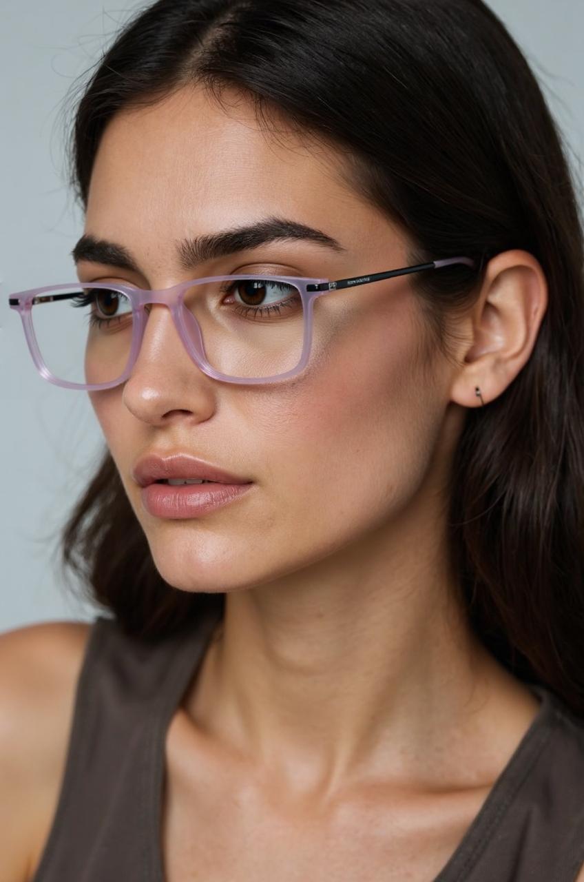 Pink Rectangle Full Rim
