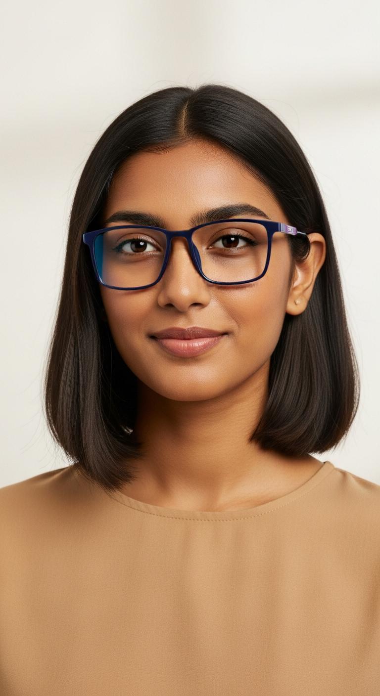 Purple Rectangle Full Rim