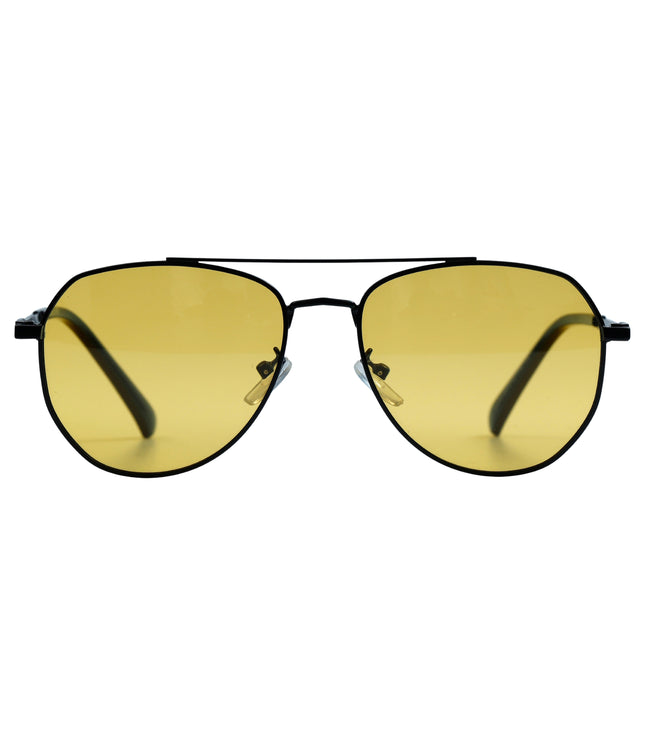 Black & Yellow Aviator Full Rim