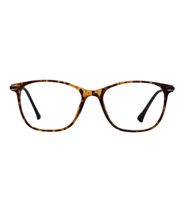 Brown & Golden Cat Eye Full Rim