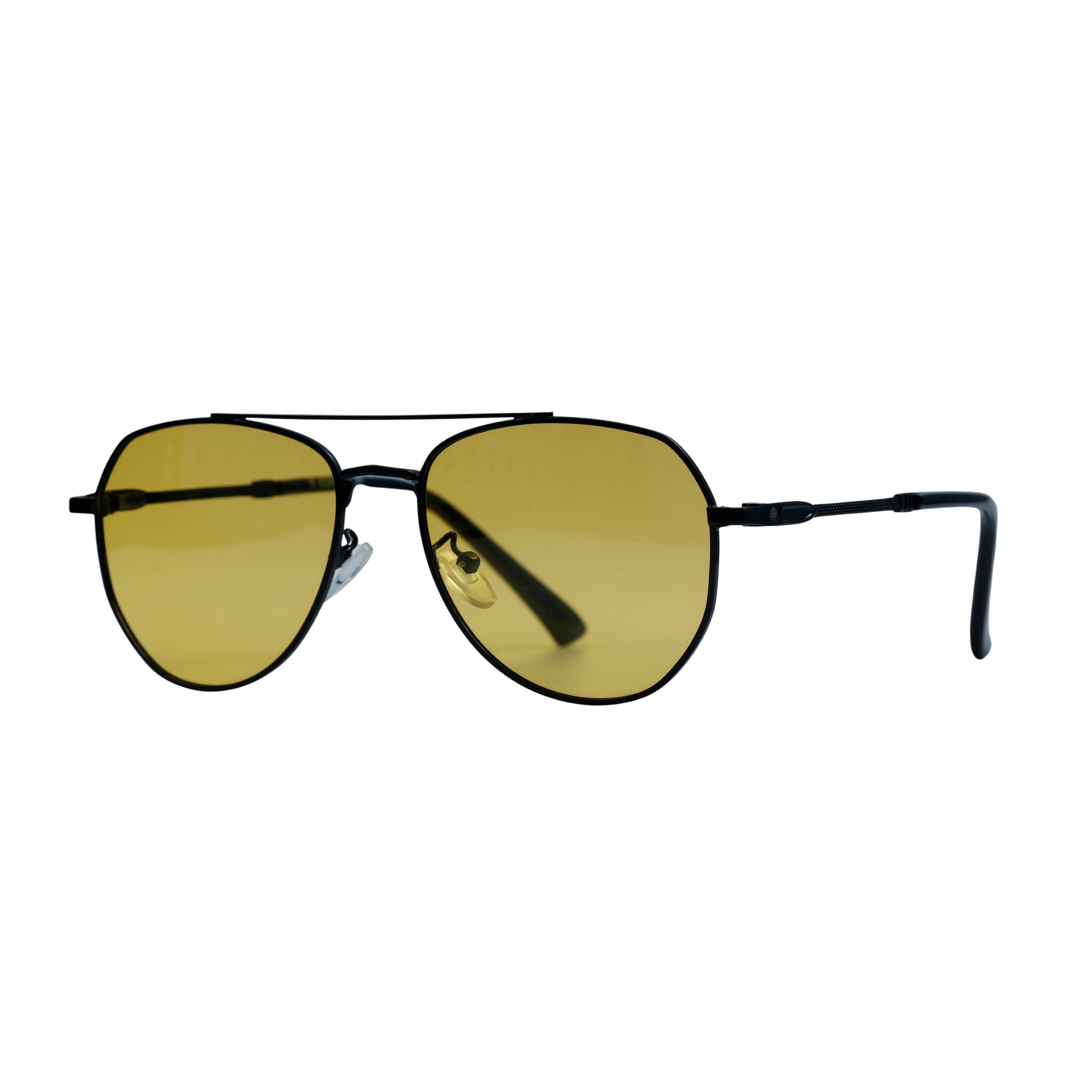 Black & Yellow Aviator Full Rim