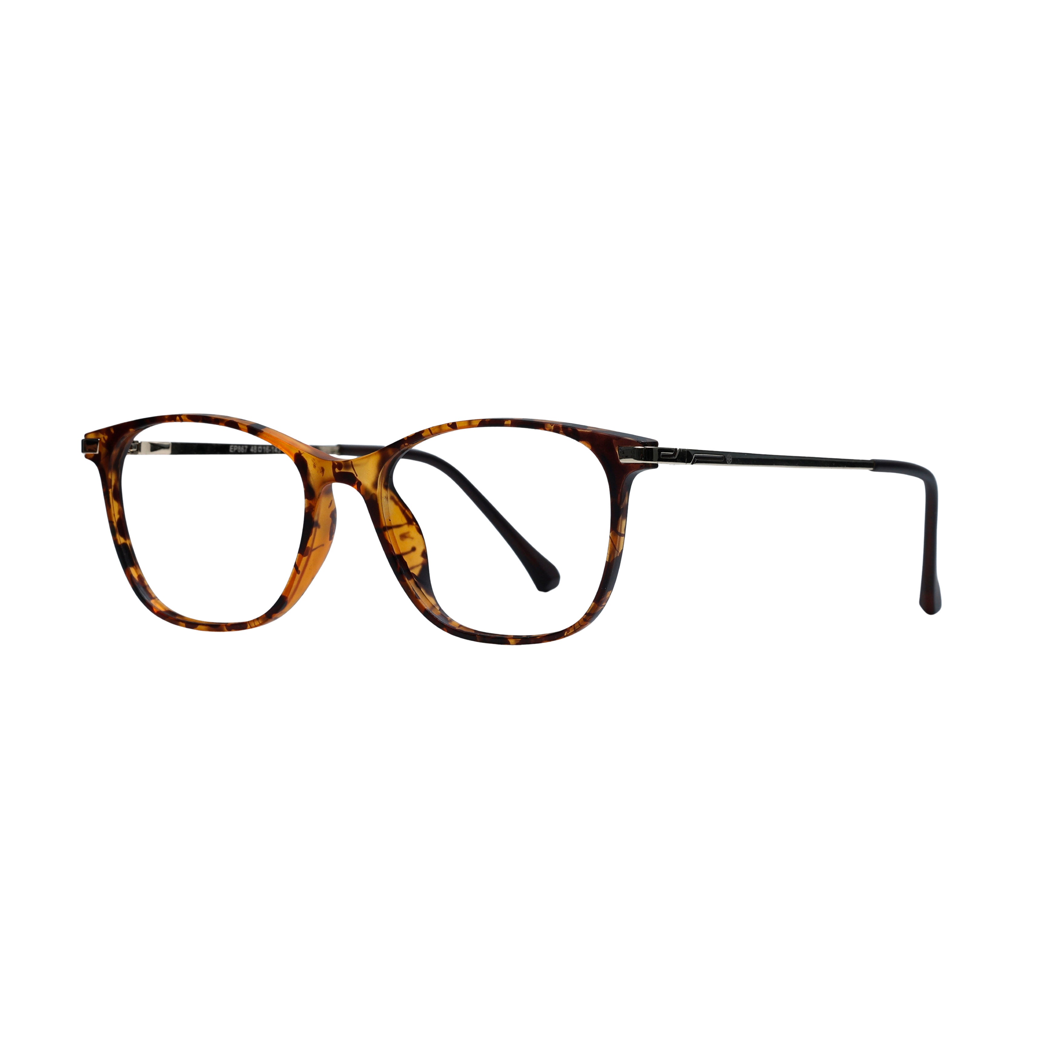 Brown & Golden Cat Eye Full Rim