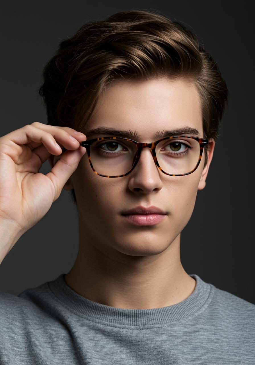 Brown & Golden Cat Eye Full Rim