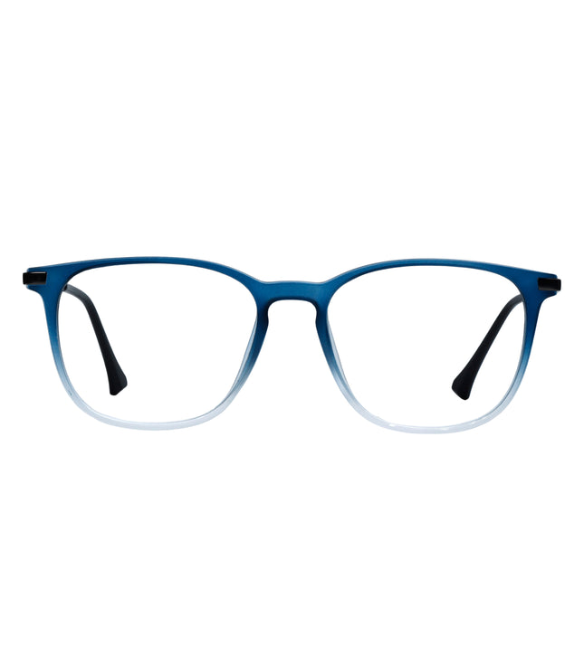 Blue & Gunmetal Square Full Rim