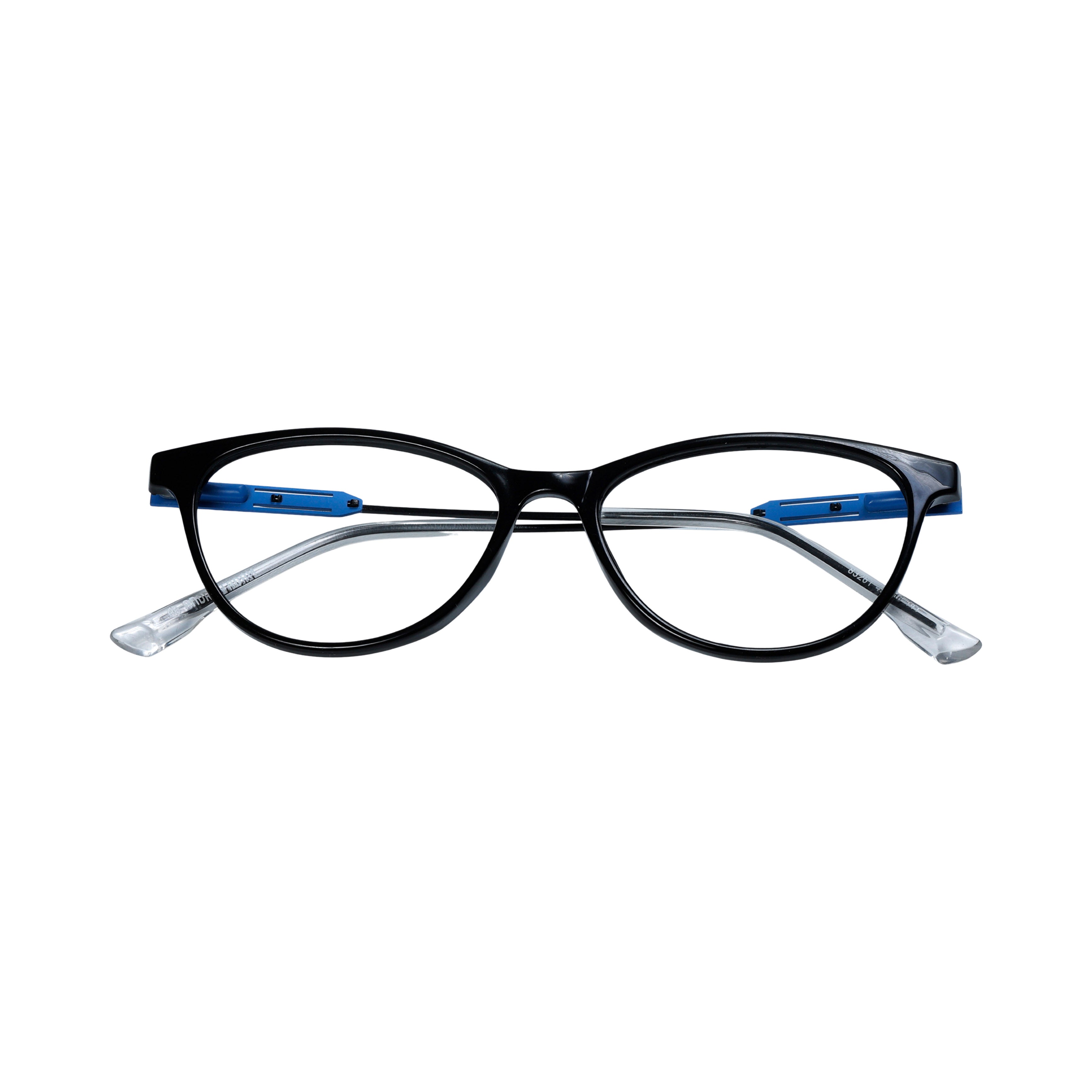 Black & Blue Cat Eye Full Rim