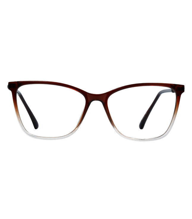 Transparent Brown Cat Eye Full Rim
