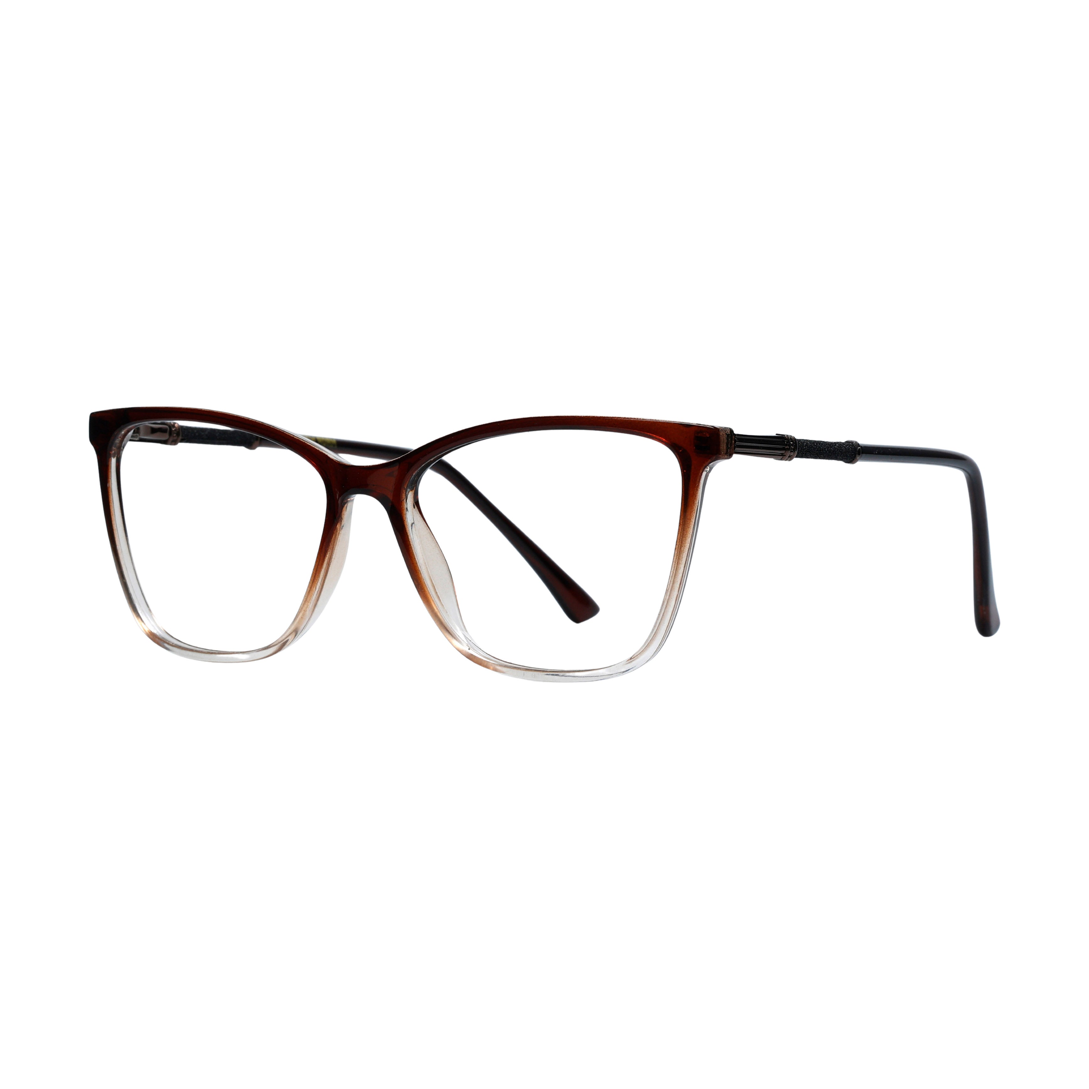 Transparent Brown Cat Eye Full Rim
