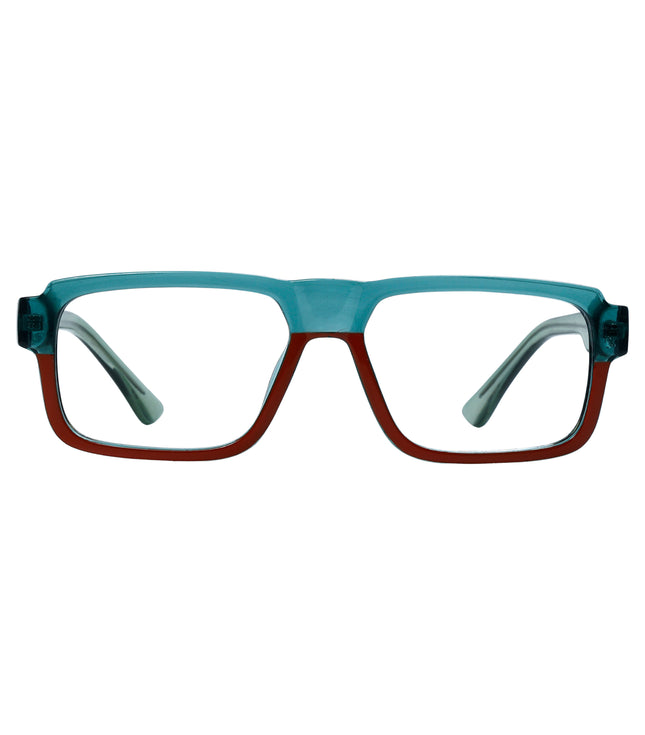 Green & Red Rectangle Full Rim