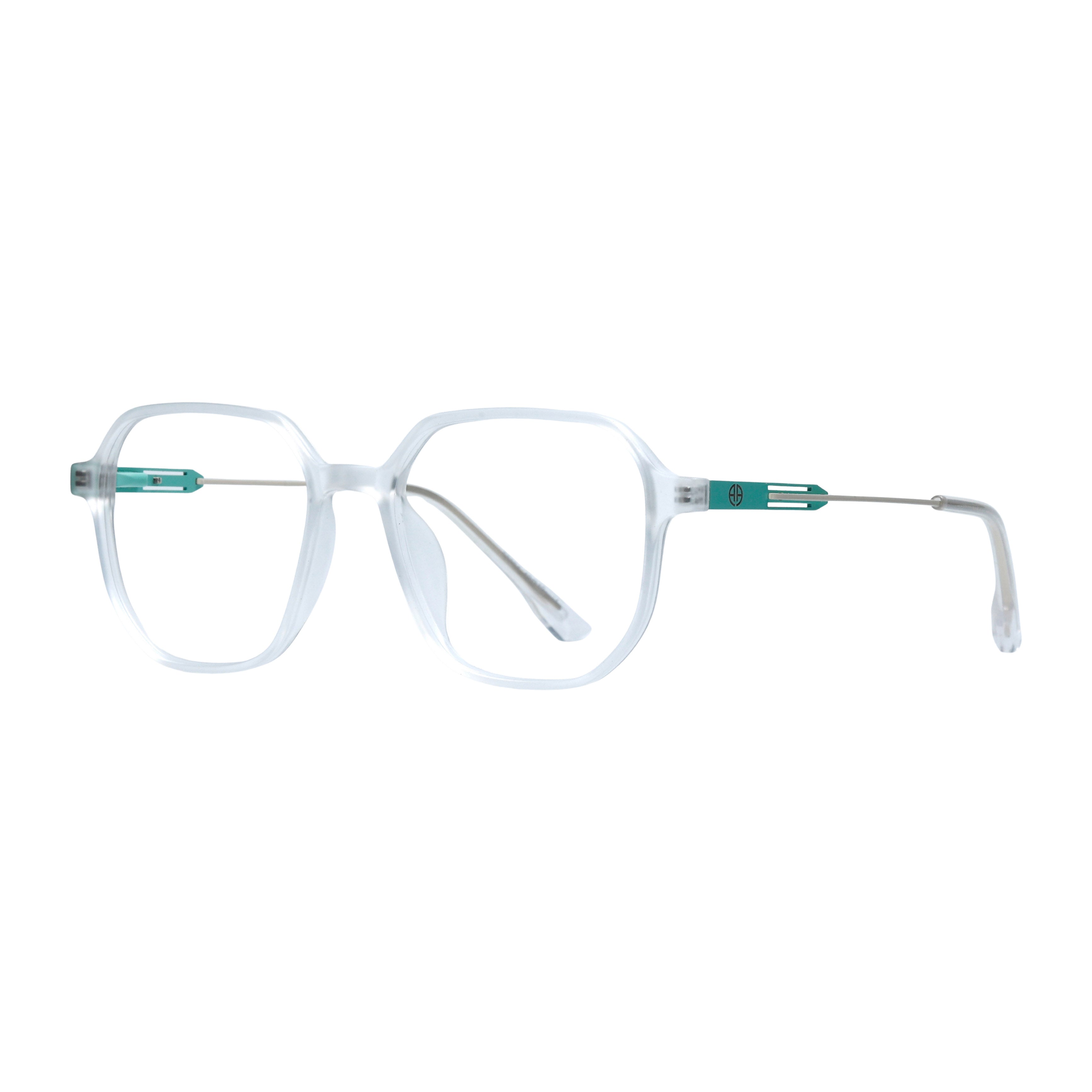 White & Green Square Full Rim