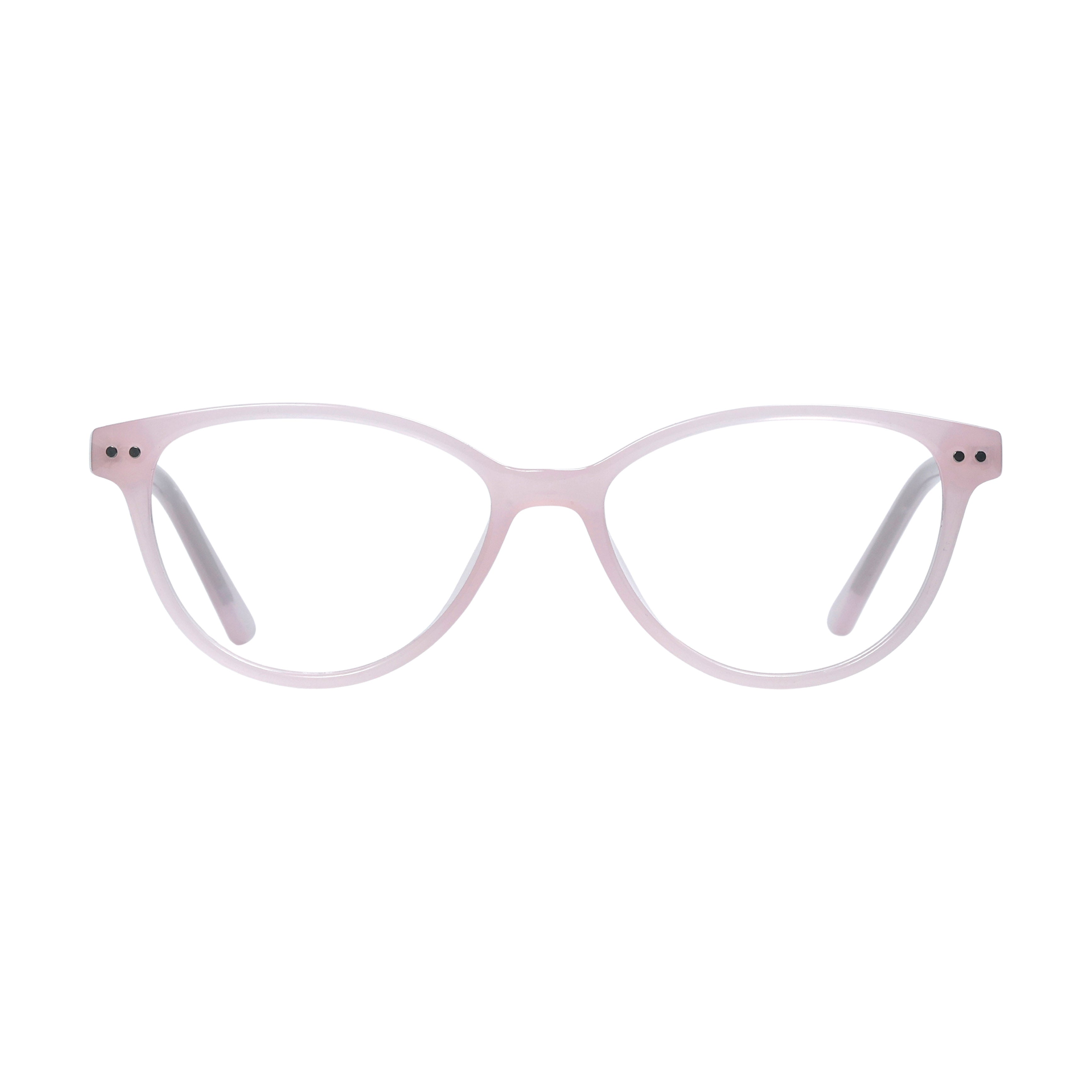 Transparent Pink Cat Eye Full Rim