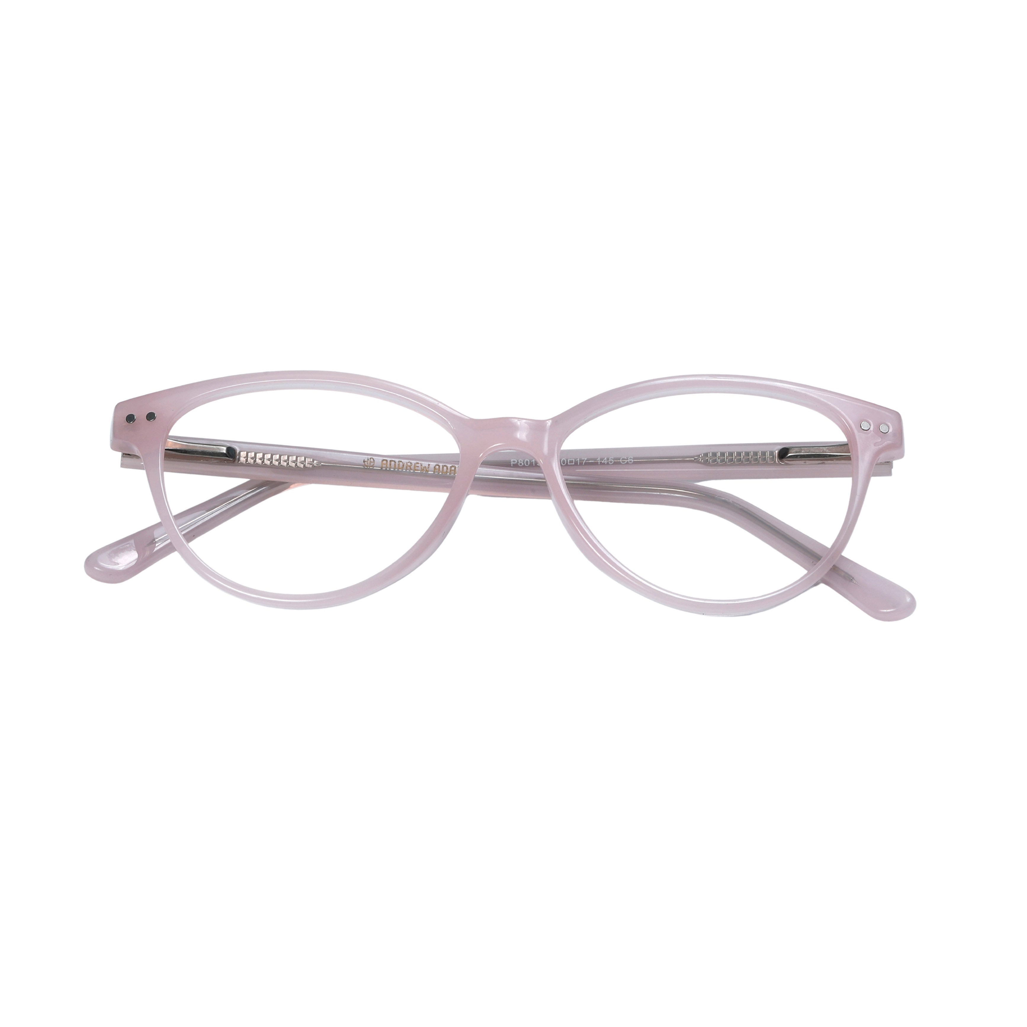 Transparent Pink Cat Eye Full Rim