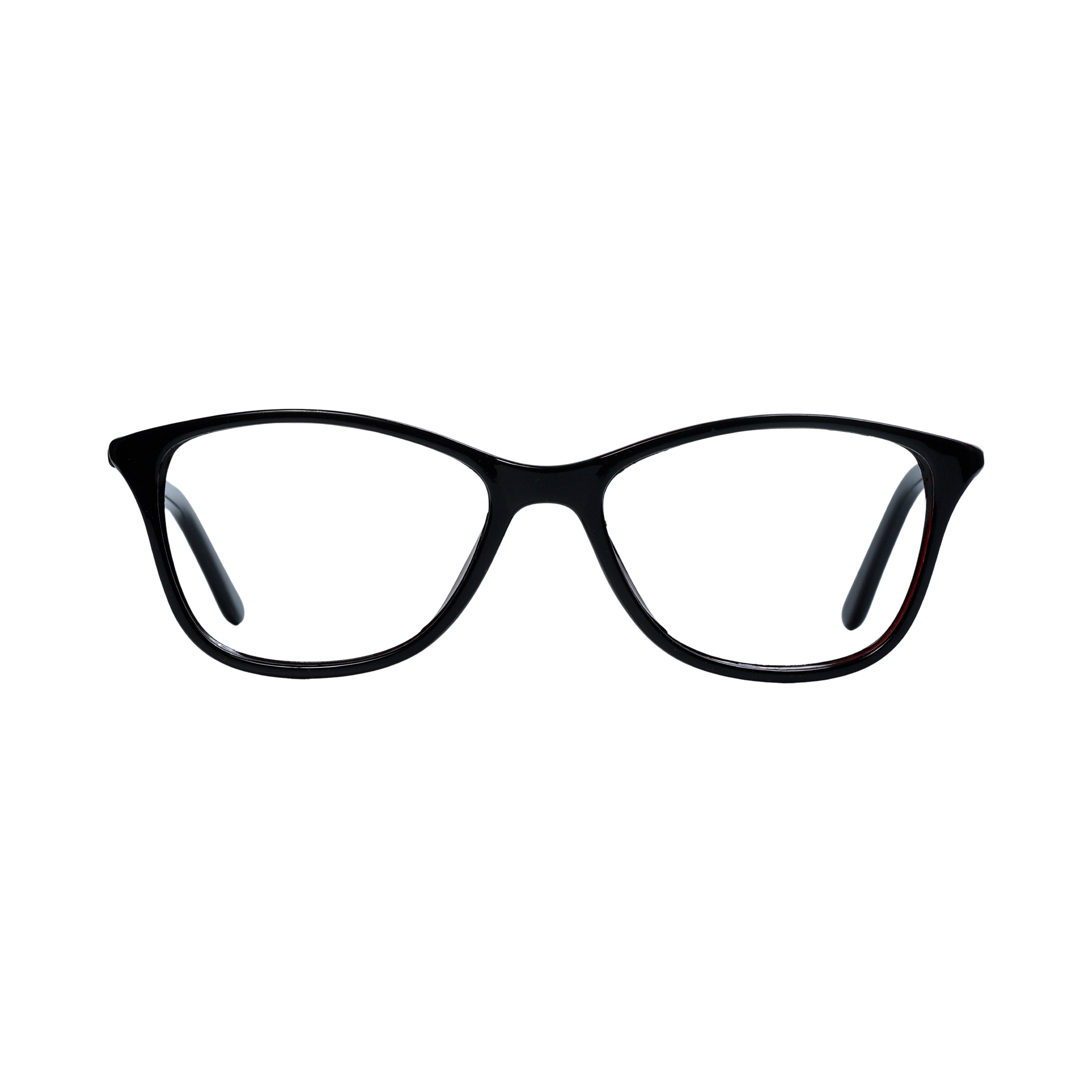 Black & Maroon Cat Eye Full Rim