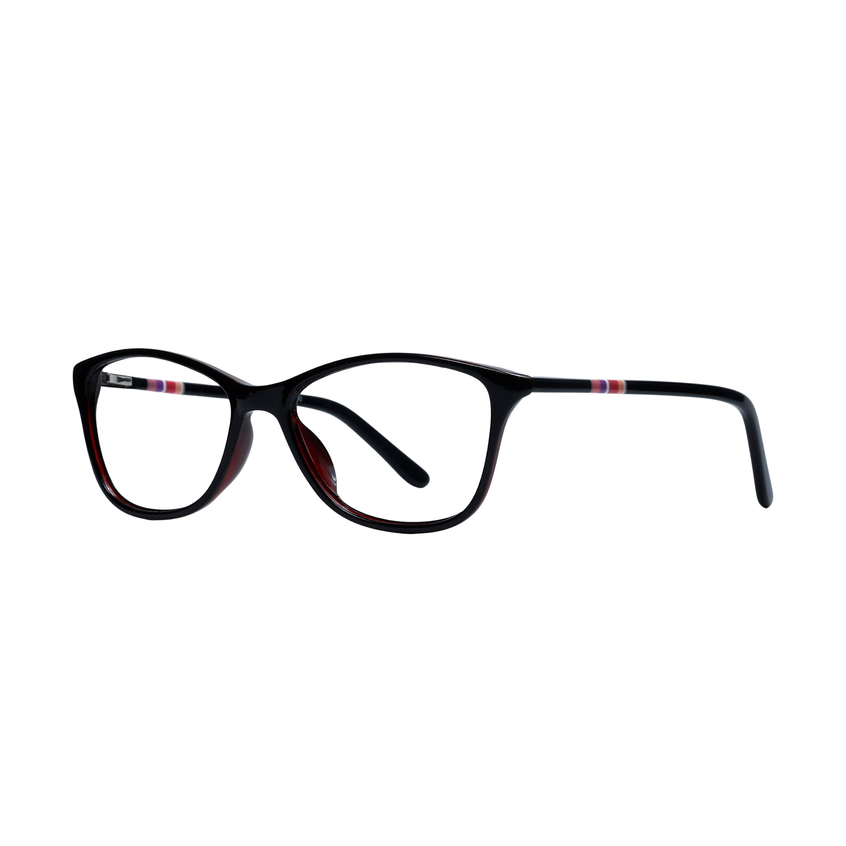 Black & Maroon Cat Eye Full Rim