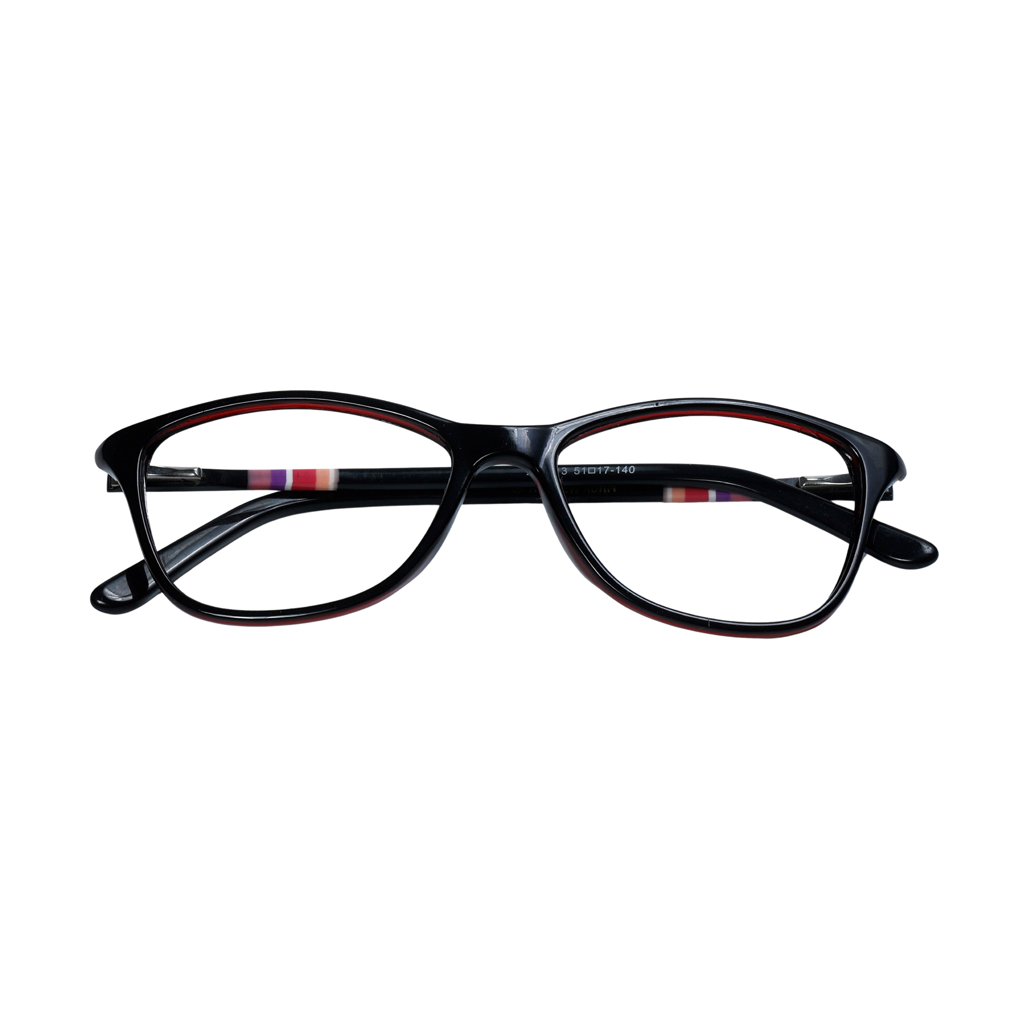 Black & Maroon Cat Eye Full Rim