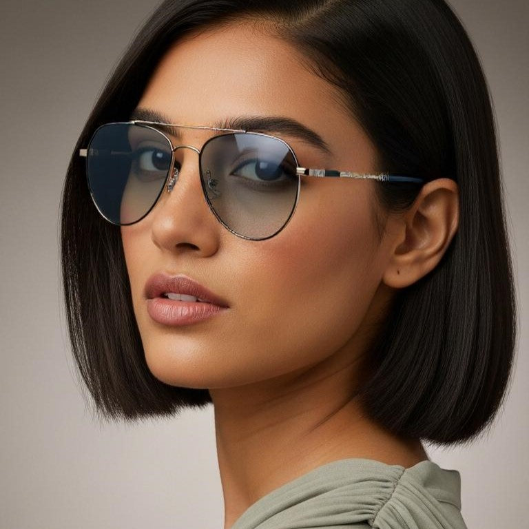 Black & Golden Aviator Full Rim