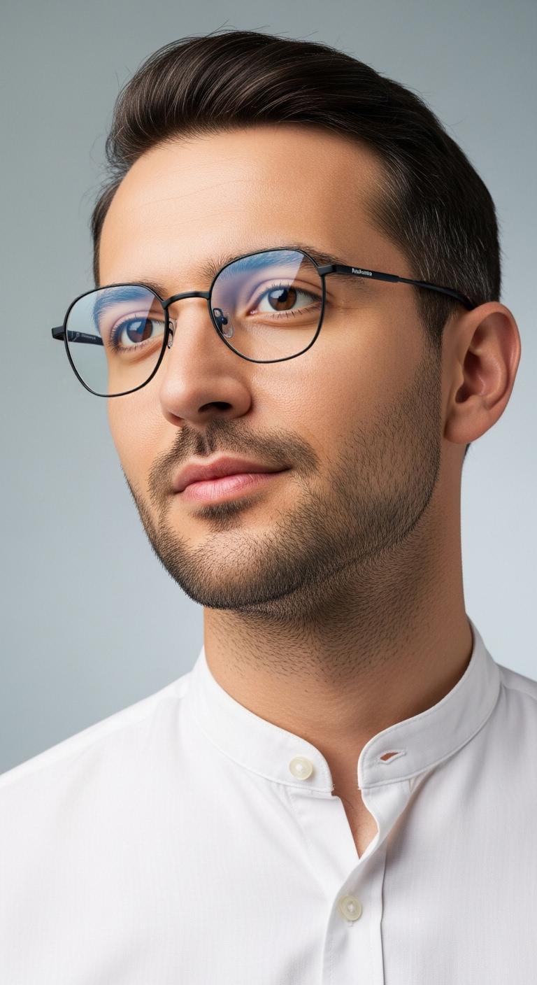 Matt Black Geometric Full Rim