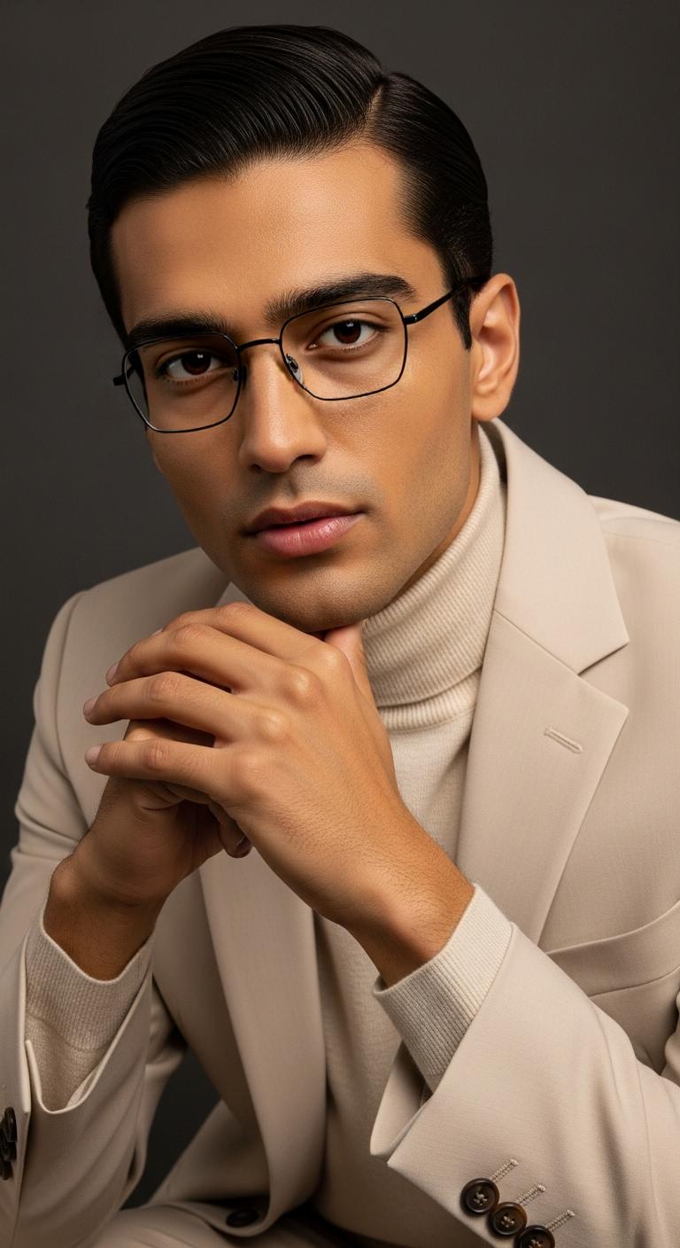 Black Geometric Full Rim