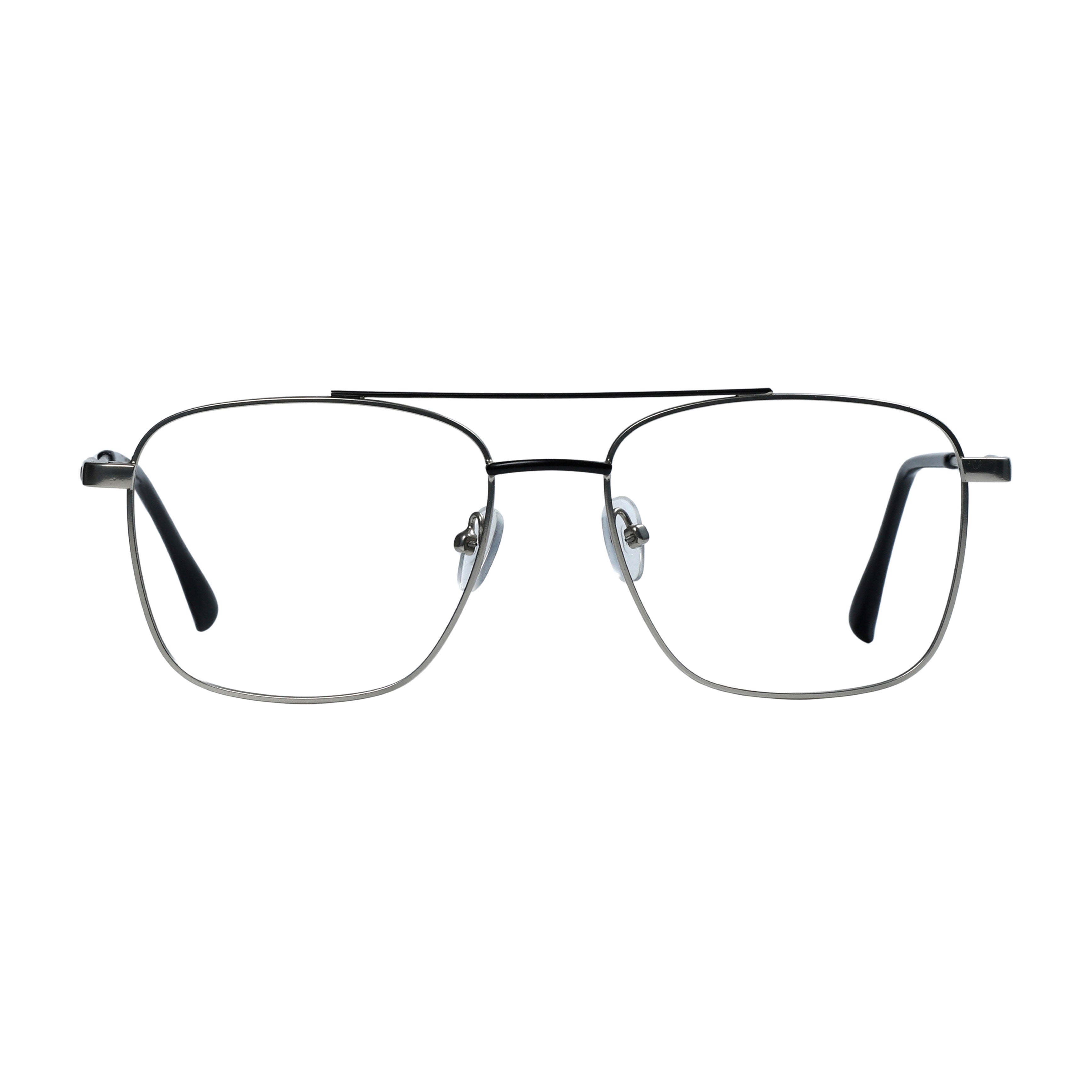 Silver & Black Square Full Rim