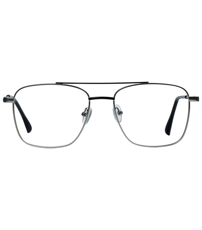 Silver & Black Square Full Rim
