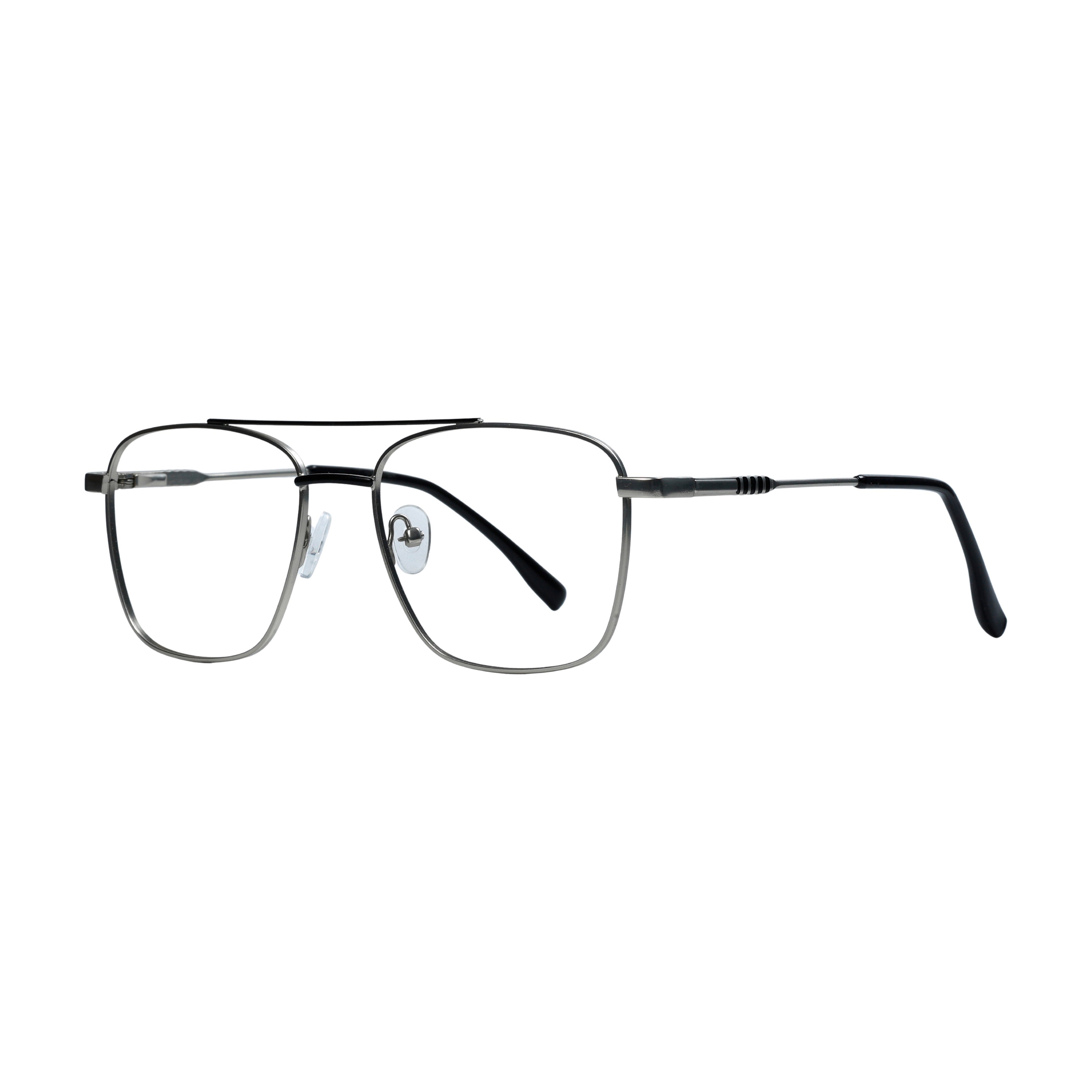 Silver & Black Square Full Rim