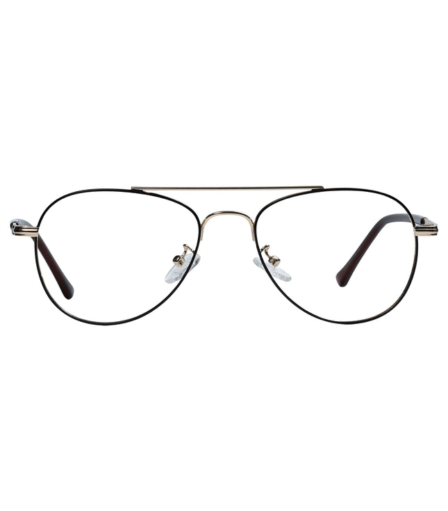 Golden & Brown Full Rim Aviator