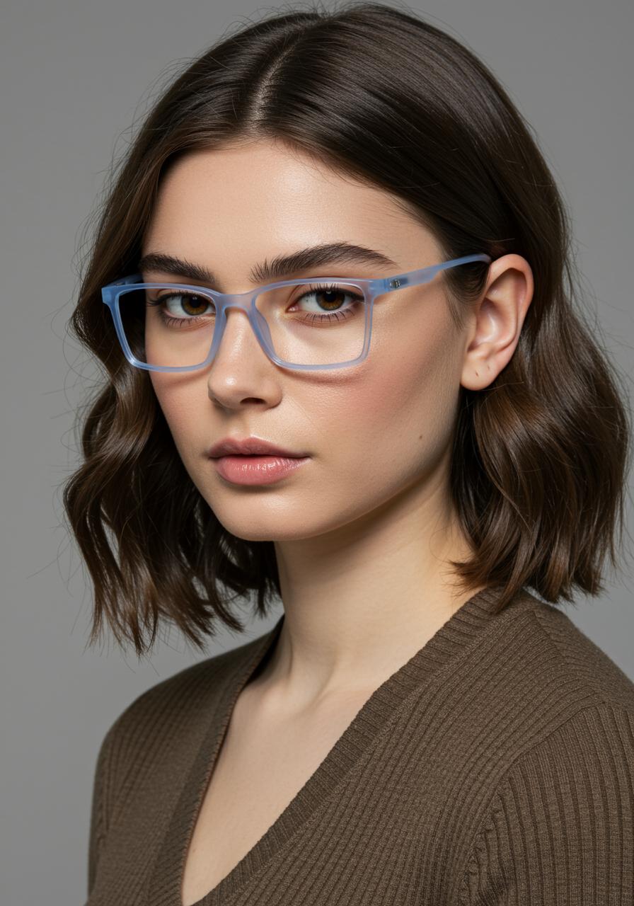 Sky Blue Square Full Rim