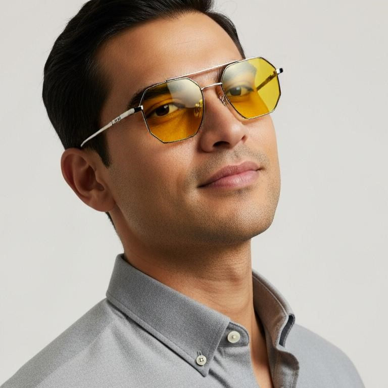 Golden & yellow Aviator Full Rim