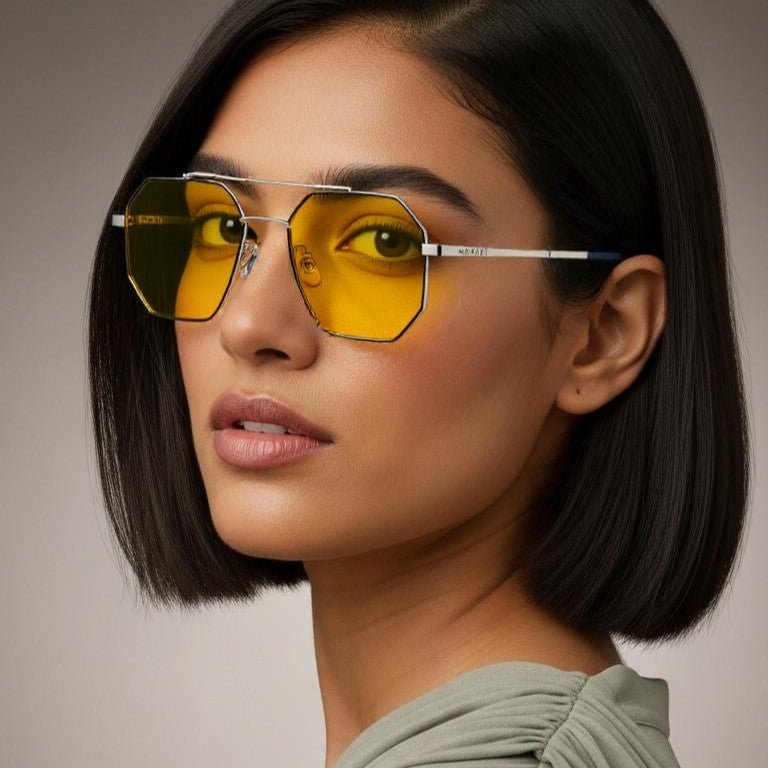 Golden & yellow Aviator Full Rim
